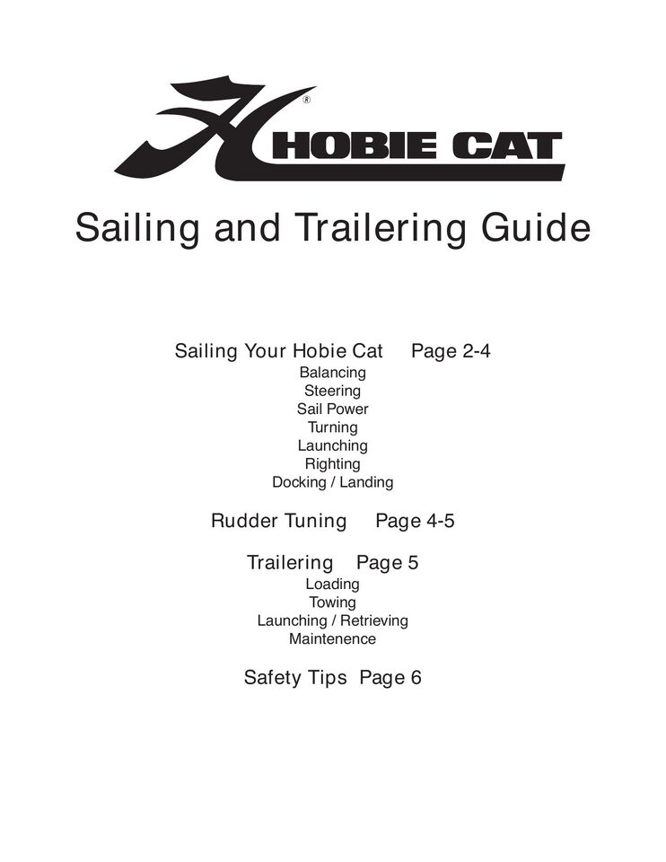 Sailing and Trailering Guide