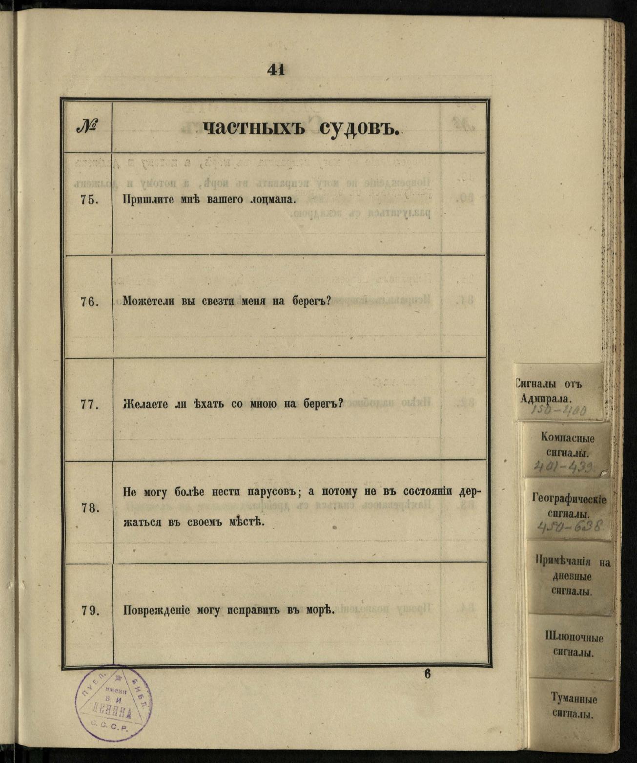 Морские сигналы для судов Императорского Санкт-Петербургского яхт-клуба — страница 47