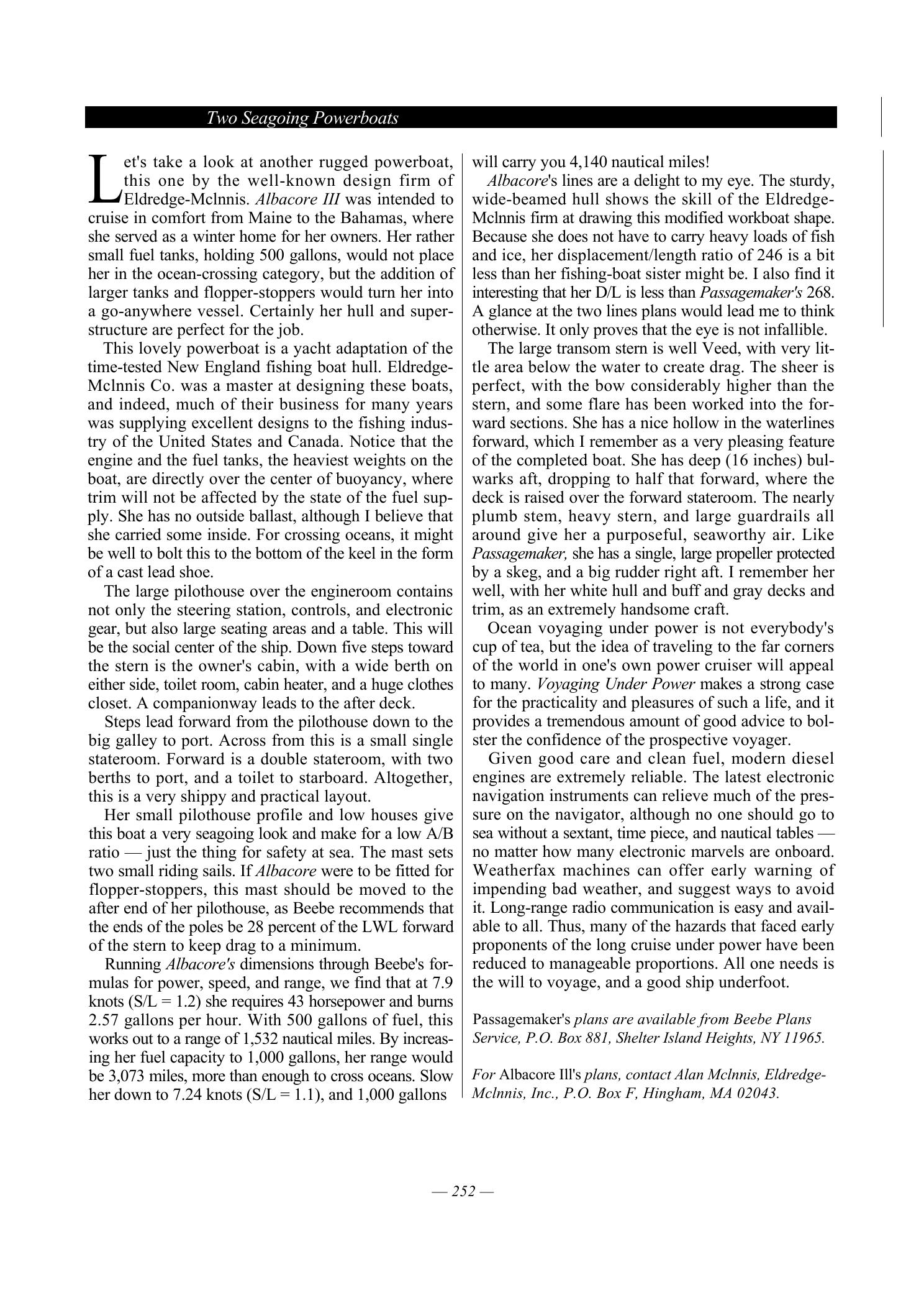 100 Boat Designs Reviewed — страница 261