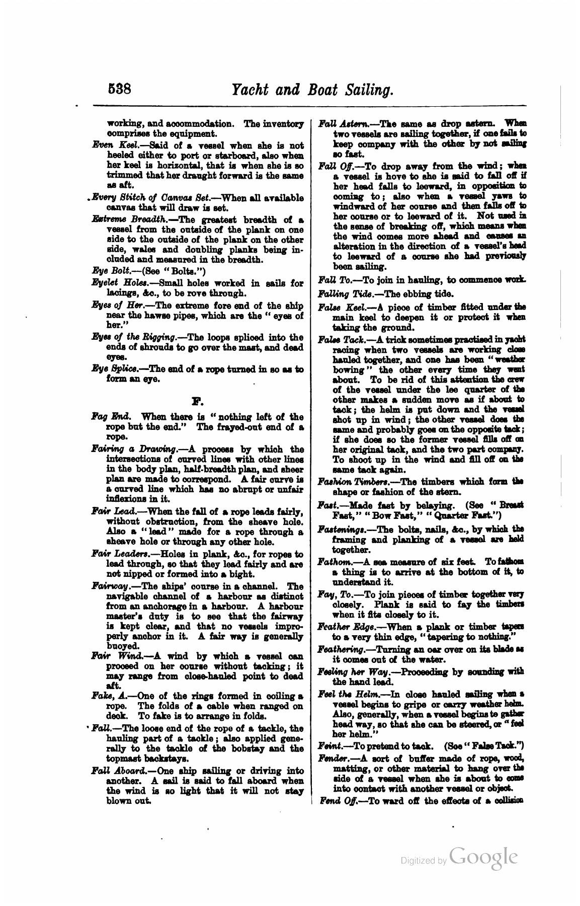 A Manual of Yacht and Boat Sailing — страница 706