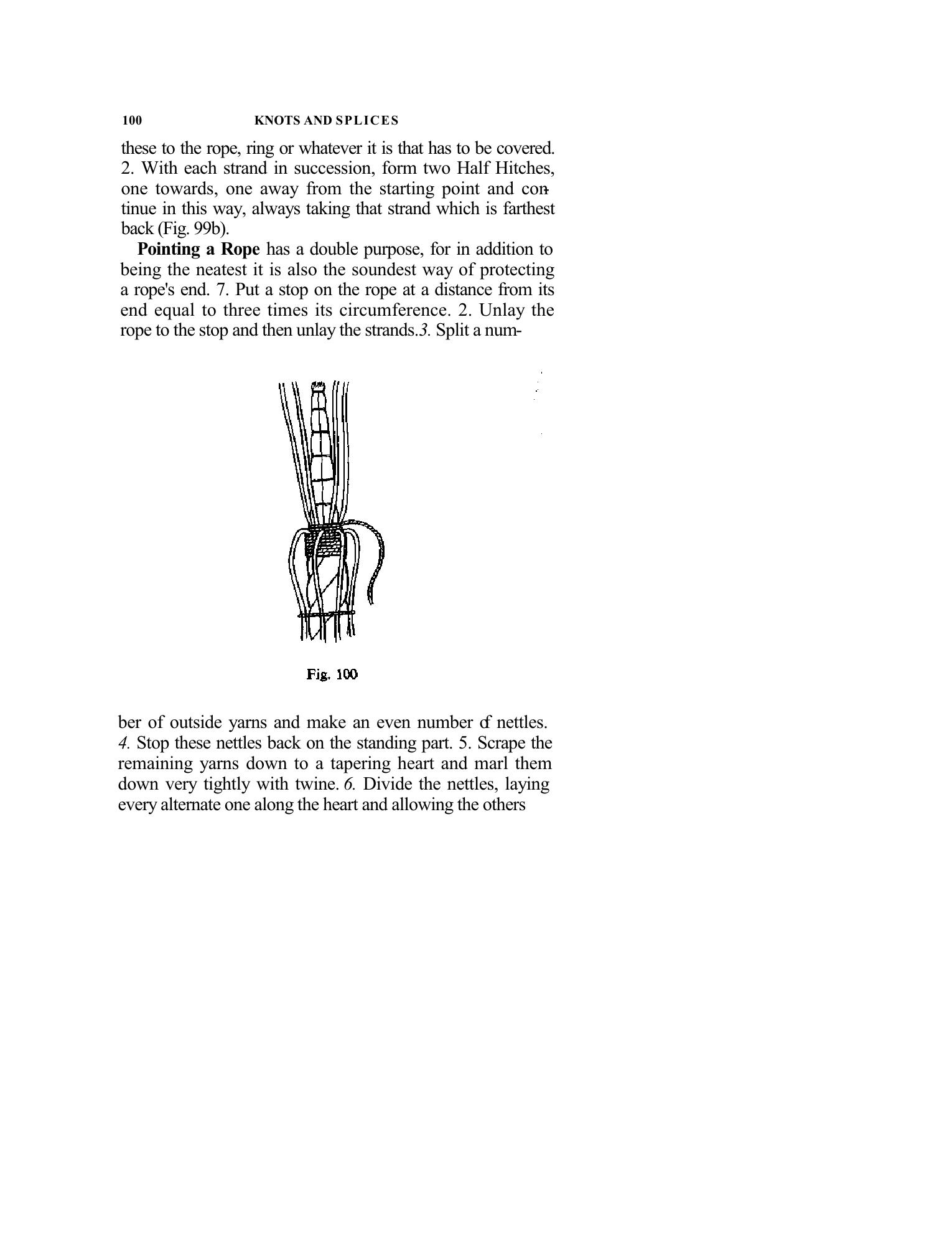 Handbook of Knots and Splices and Other Work with Hempen and Wire Ropes — страница 100