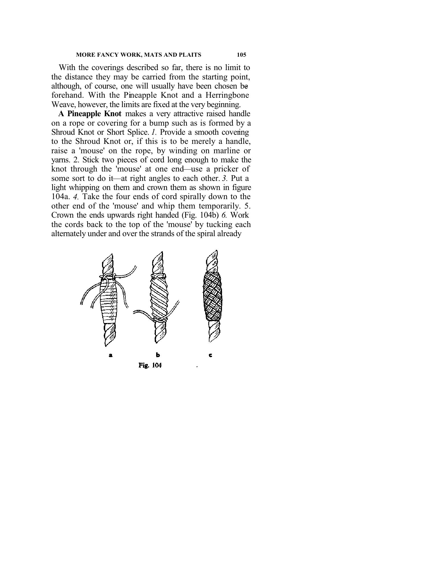 Handbook of Knots and Splices and Other Work with Hempen and Wire Ropes — страница 105