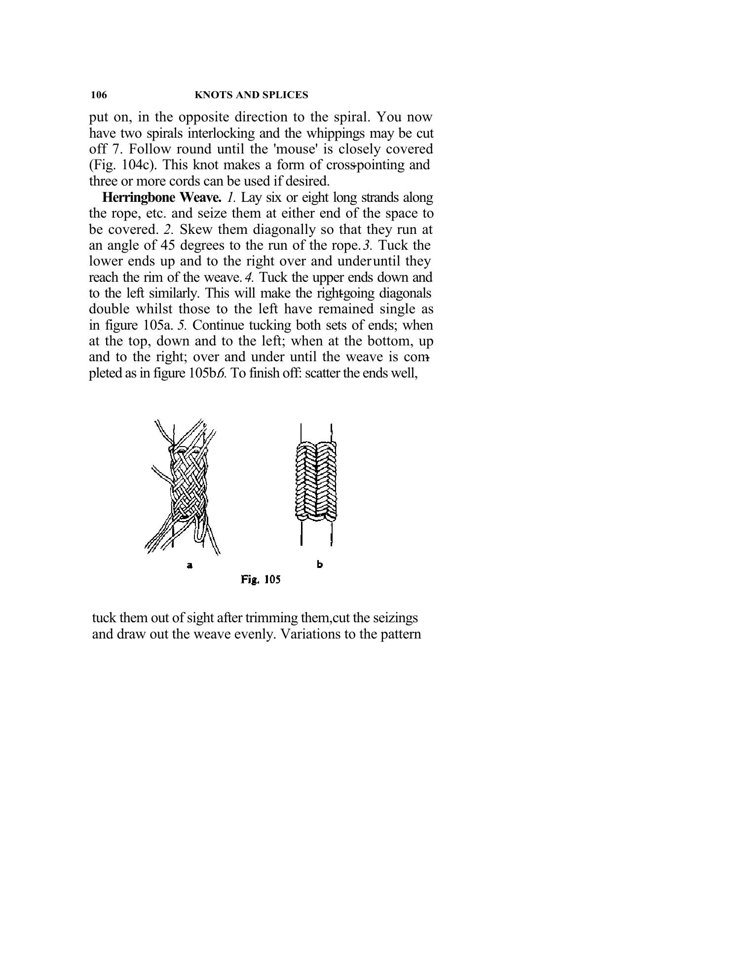 Handbook of Knots and Splices and Other Work with Hempen and Wire Ropes — страница 106