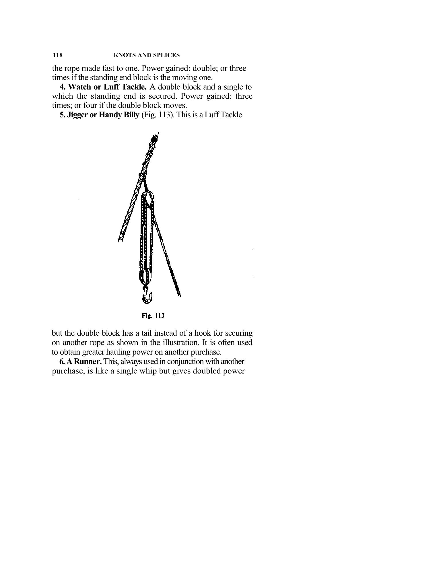 Handbook of Knots and Splices and Other Work with Hempen and Wire Ropes — страница 118