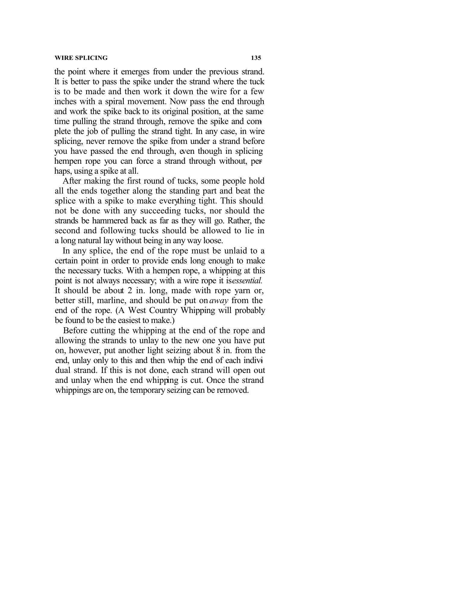 Handbook of Knots and Splices and Other Work with Hempen and Wire Ropes — страница 135