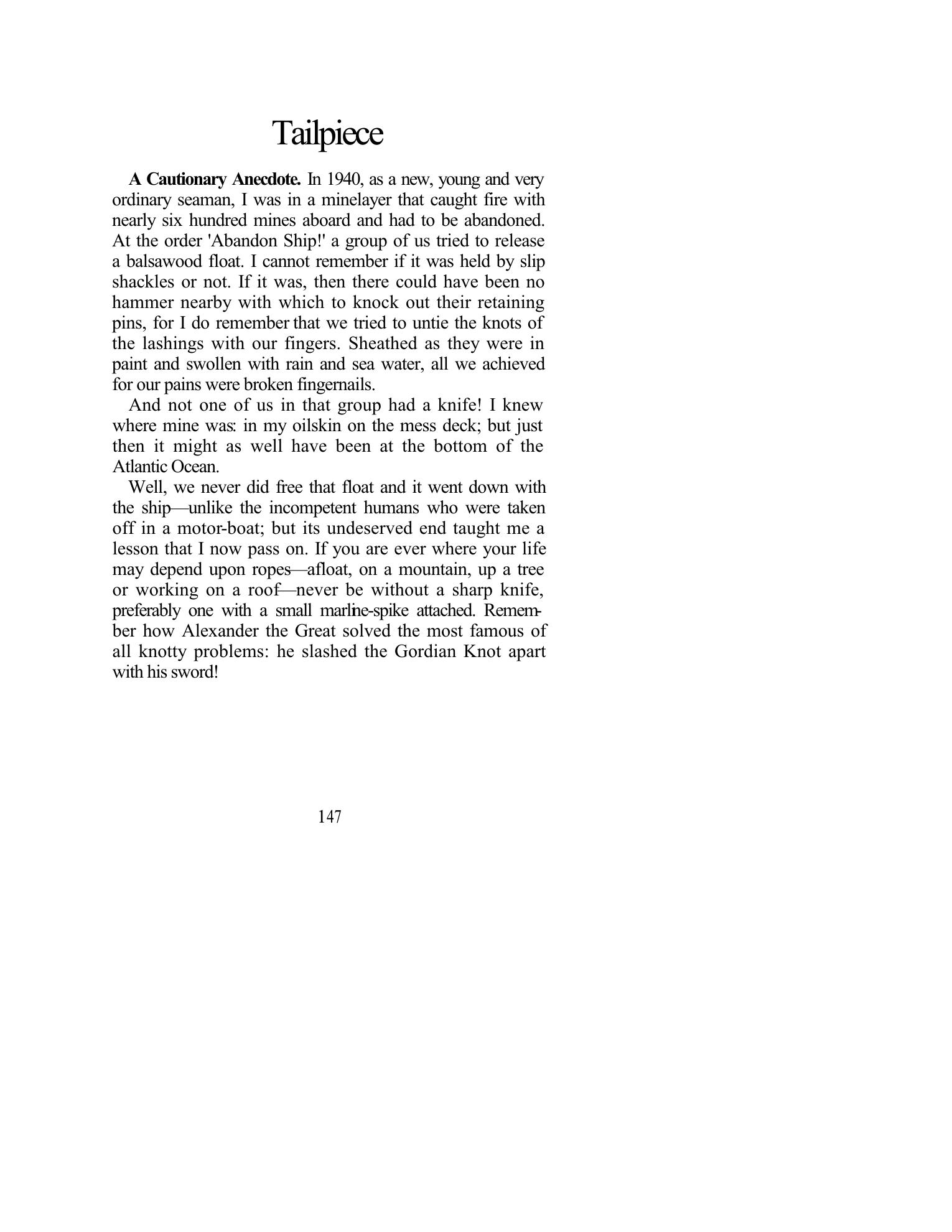 Handbook of Knots and Splices and Other Work with Hempen and Wire Ropes — страница 147