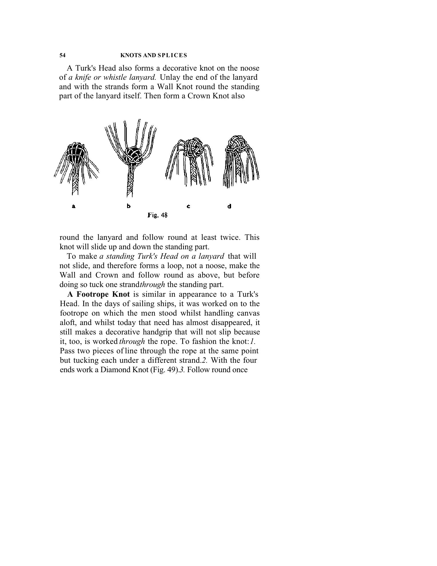 Handbook of Knots and Splices and Other Work with Hempen and Wire Ropes — страница 54