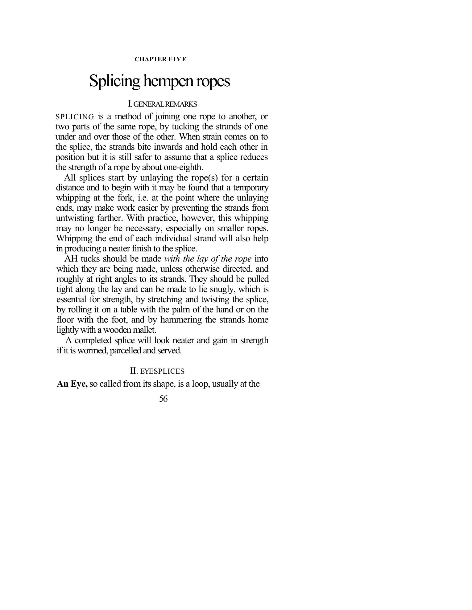 Handbook of Knots and Splices and Other Work with Hempen and Wire Ropes — страница 56