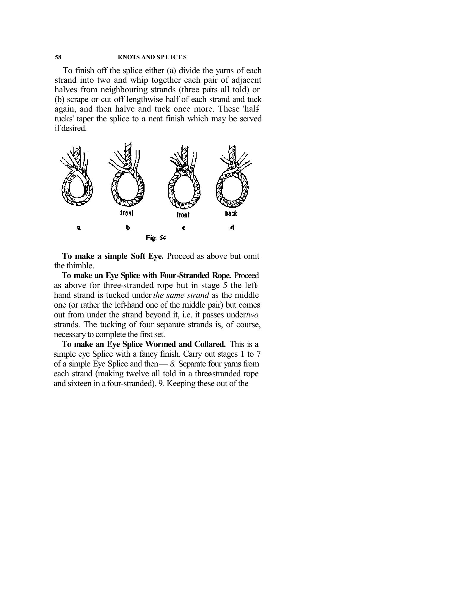 Handbook of Knots and Splices and Other Work with Hempen and Wire Ropes — страница 58