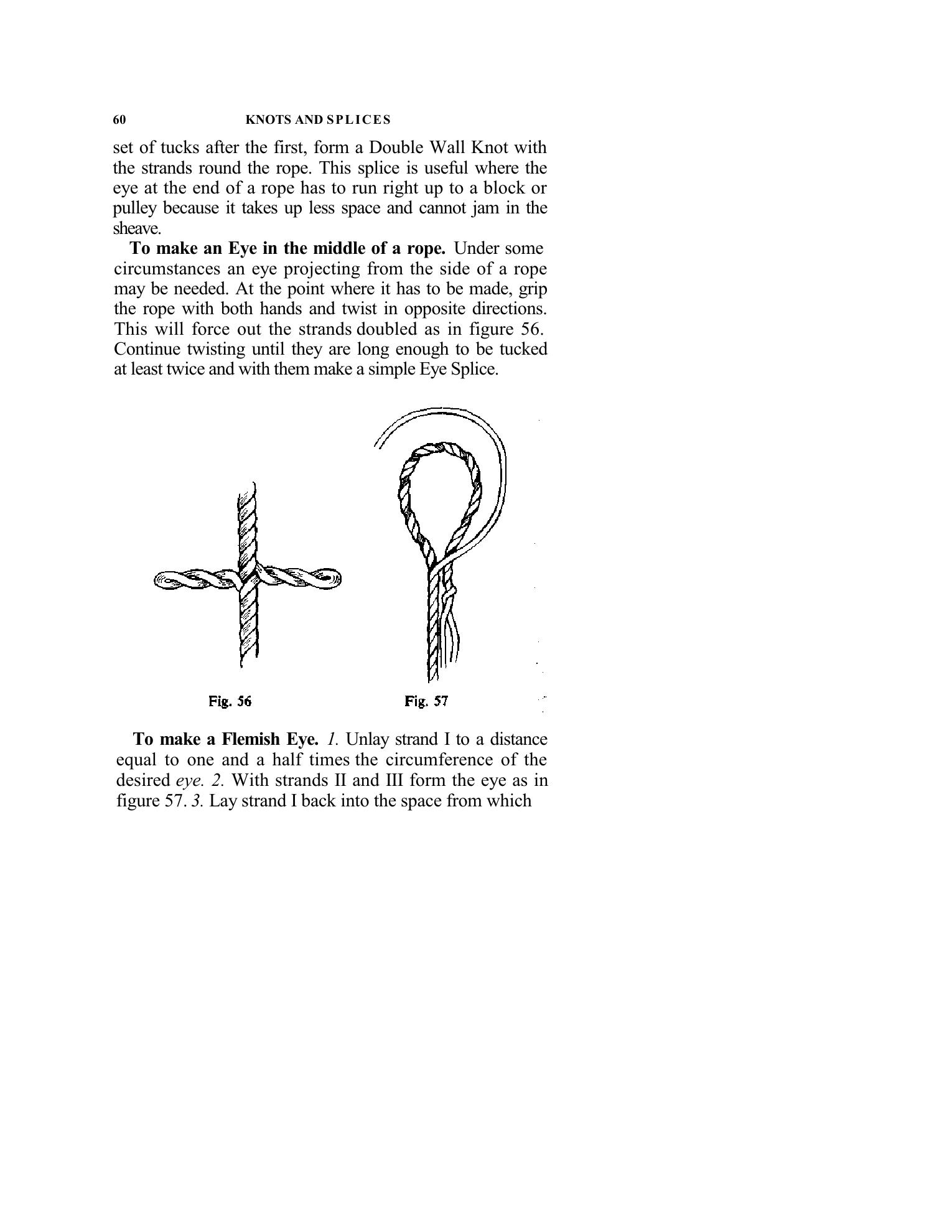 Handbook of Knots and Splices and Other Work with Hempen and Wire Ropes — страница 60