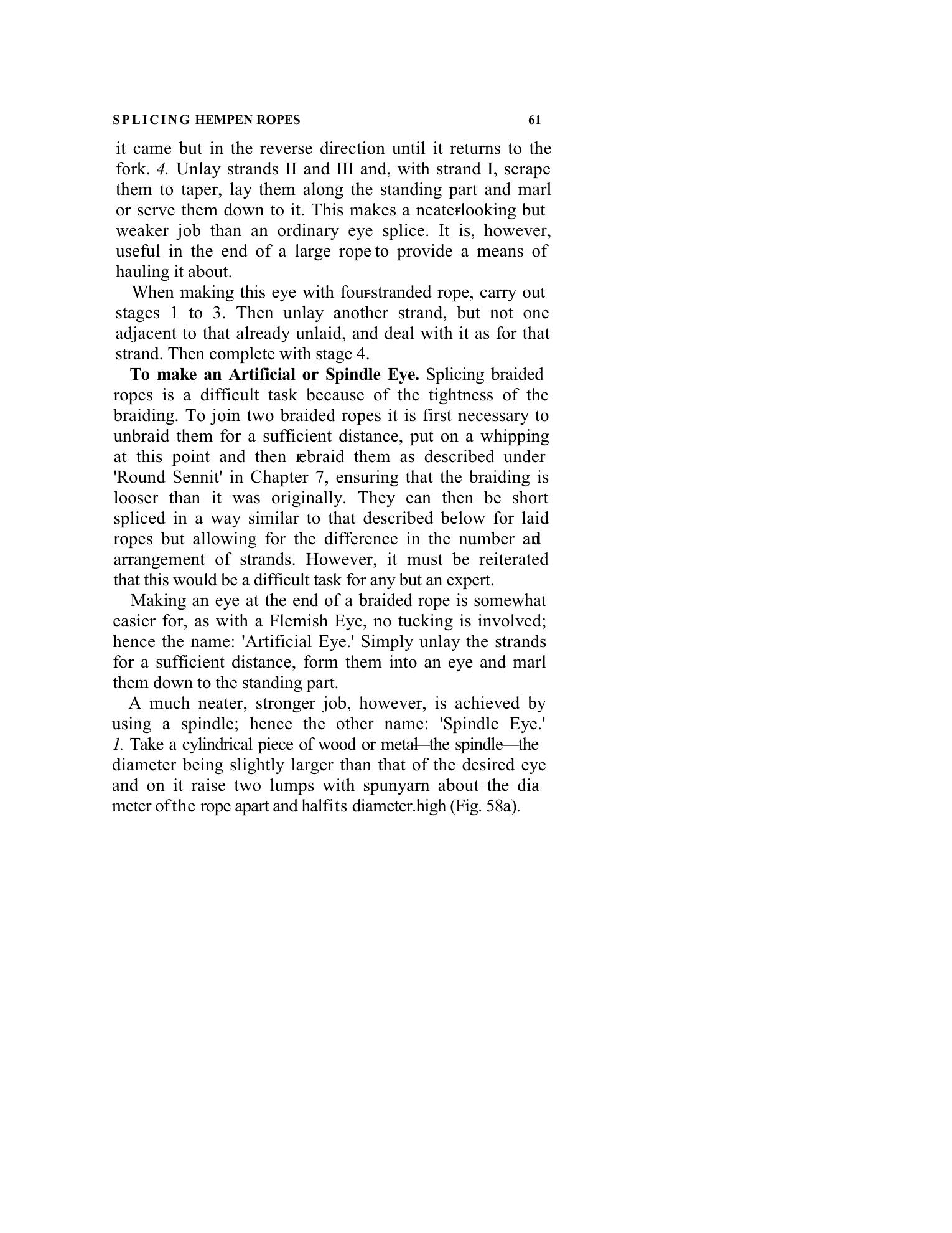 Handbook of Knots and Splices and Other Work with Hempen and Wire Ropes — страница 61