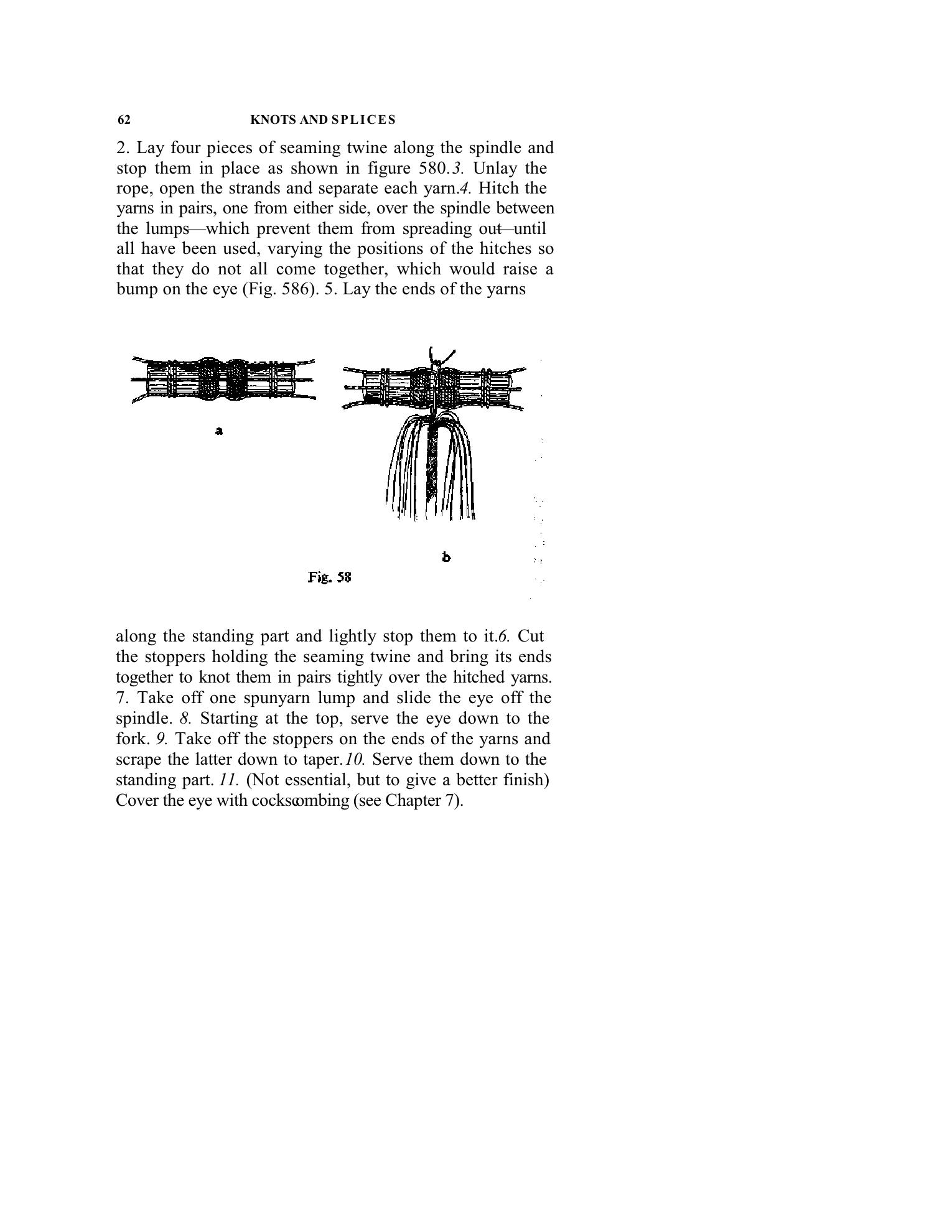 Handbook of Knots and Splices and Other Work with Hempen and Wire Ropes — страница 62