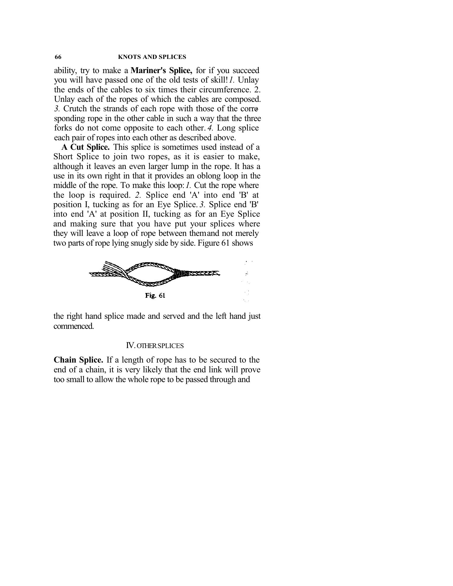 Handbook of Knots and Splices and Other Work with Hempen and Wire Ropes — страница 66