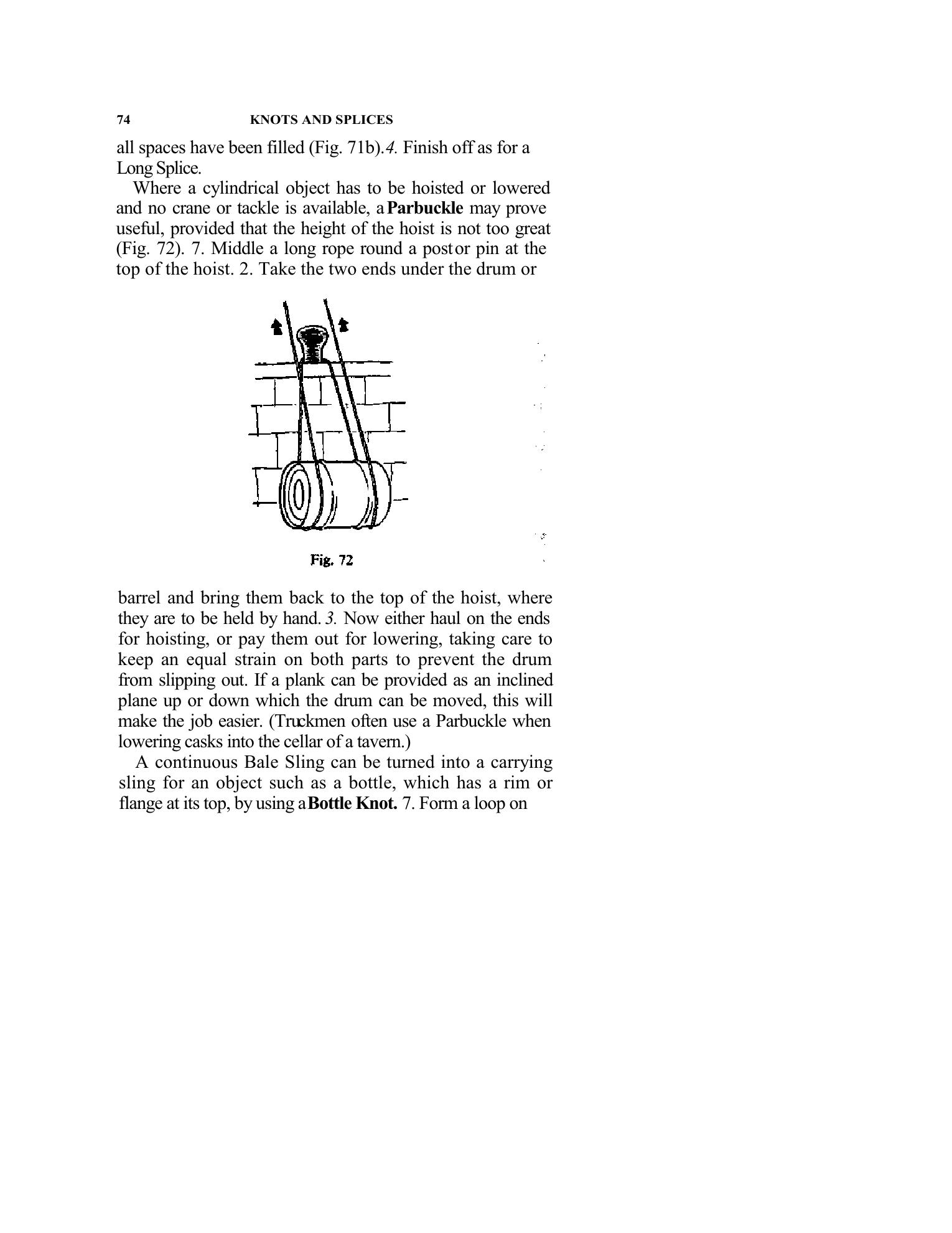 Handbook of Knots and Splices and Other Work with Hempen and Wire Ropes — страница 74