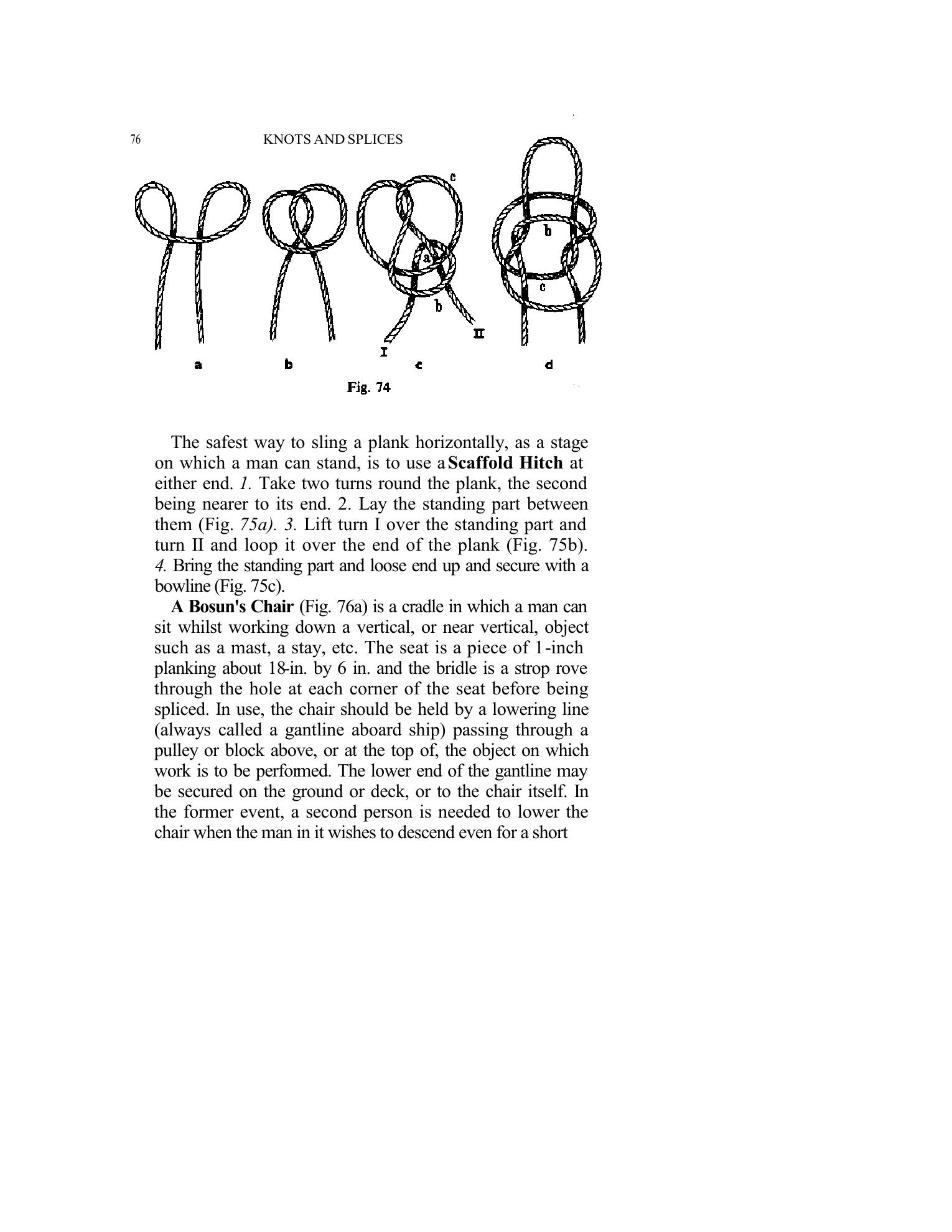 Handbook of Knots and Splices and Other Work with Hempen and Wire Ropes — страница 76