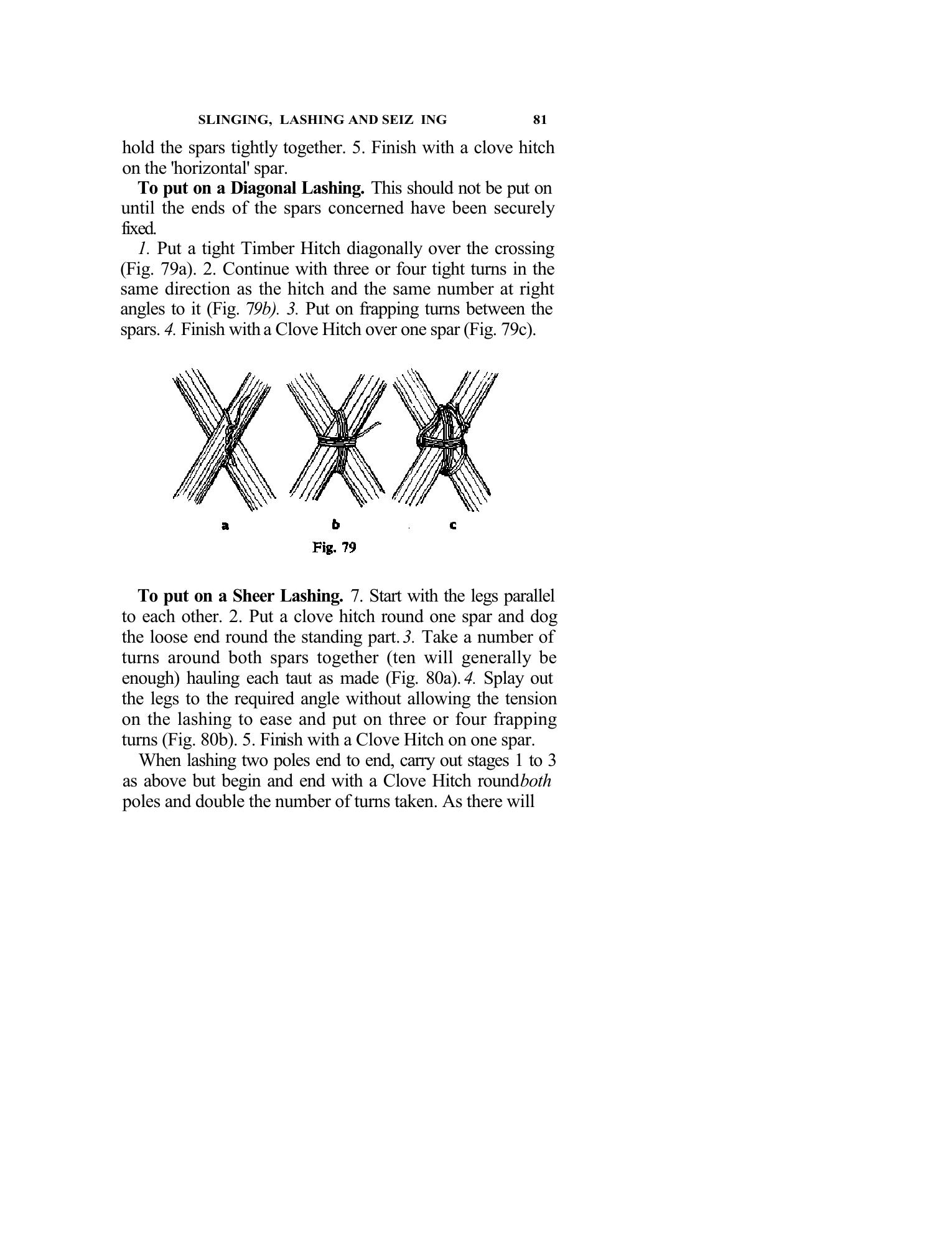 Handbook of Knots and Splices and Other Work with Hempen and Wire Ropes — страница 81