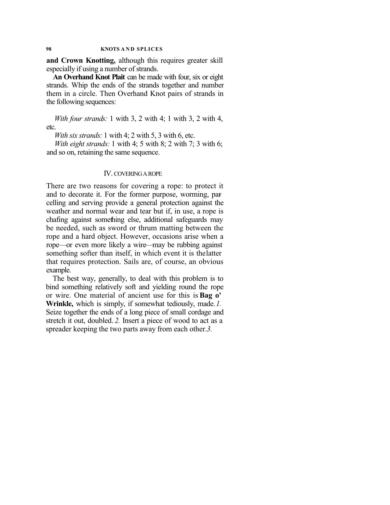 Handbook of Knots and Splices and Other Work with Hempen and Wire Ropes — страница 98