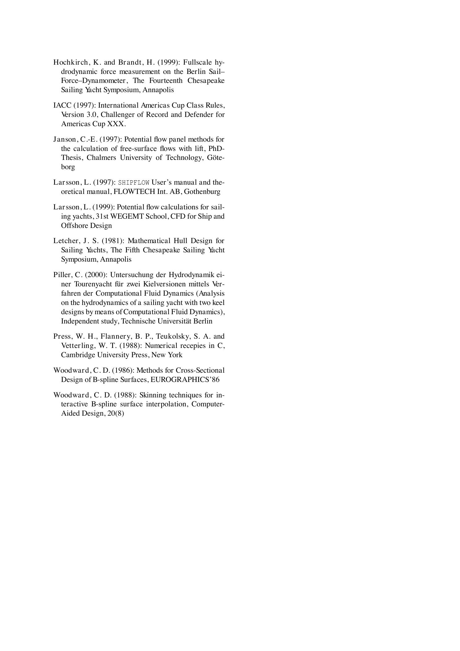 Hydrodynamic Modeling of Sailing Yachts — страница 13