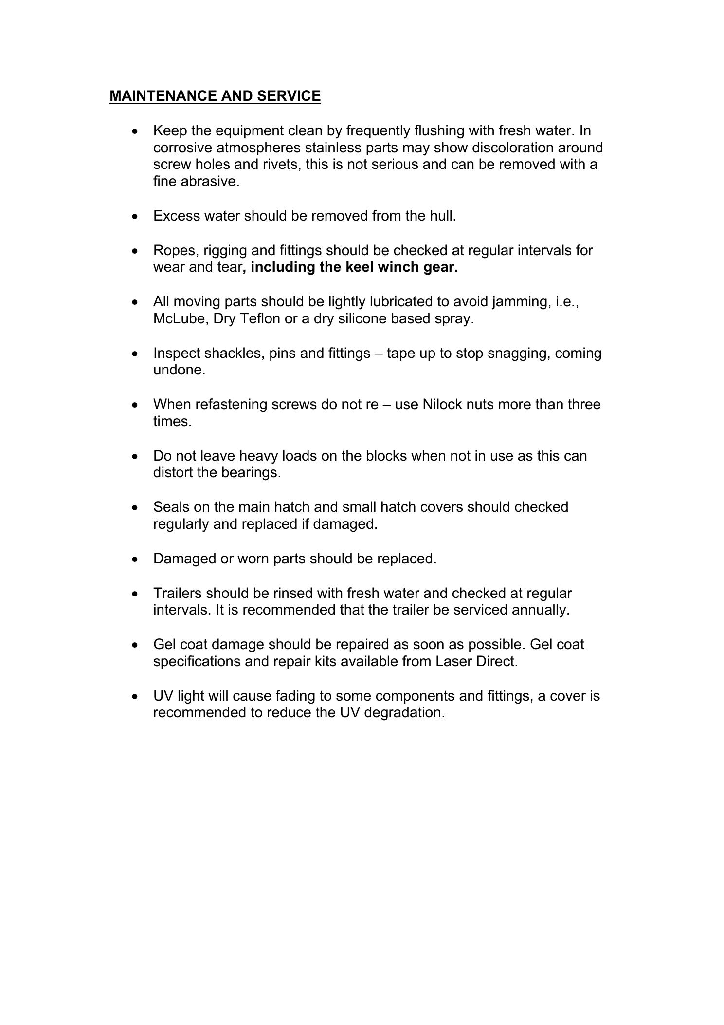 Laser SB3 (SB20) Rigging Manual — страница 5