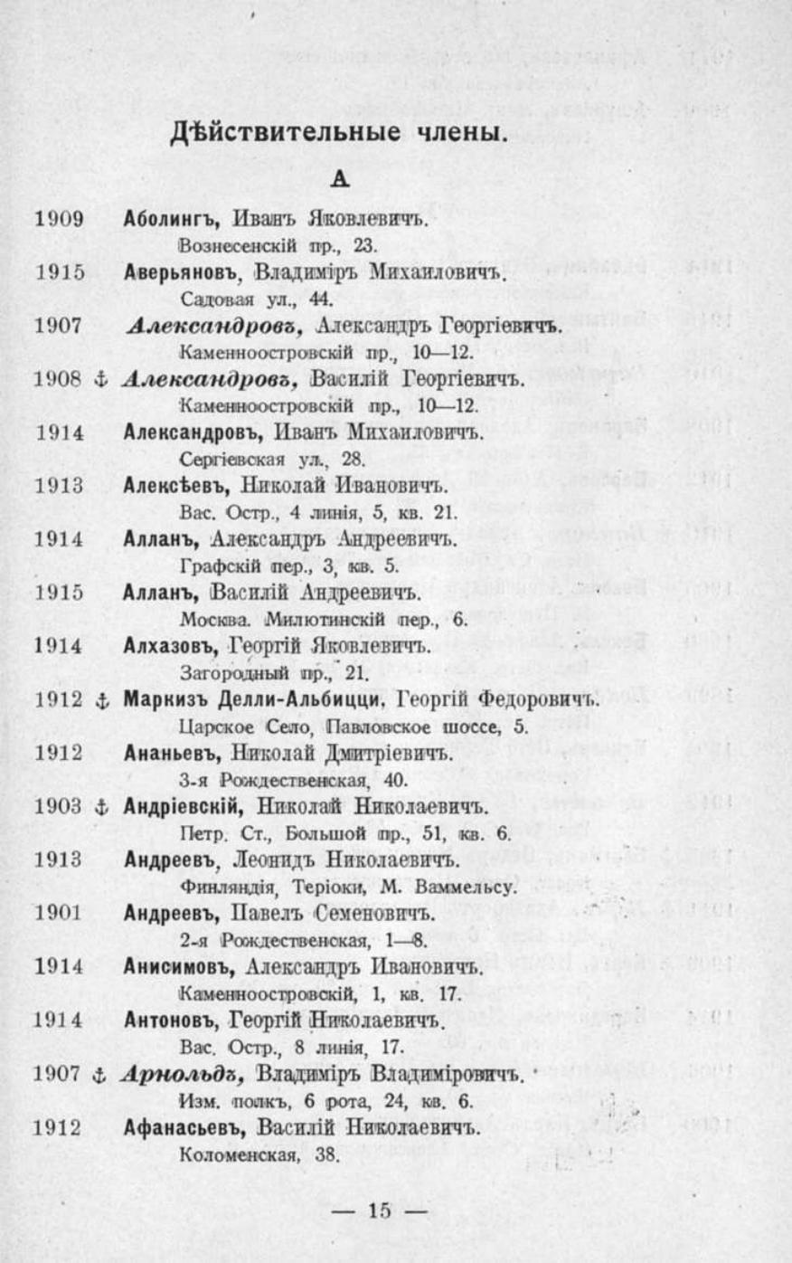 Памятная книга Императорского речного яхт-клуба за 1915 год — страница 19