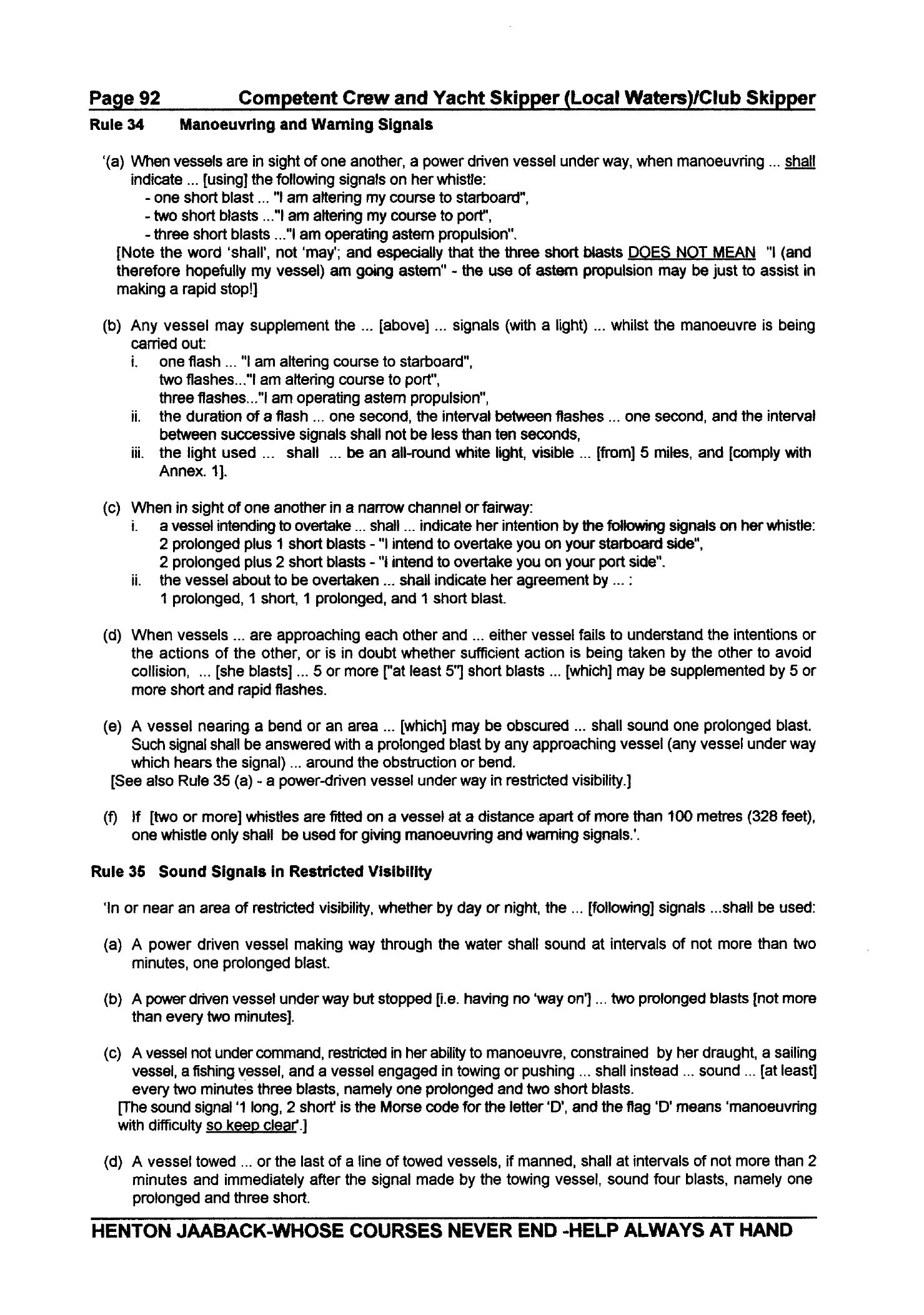 RYA Competent Crew and Yacht Skipper — страница 101