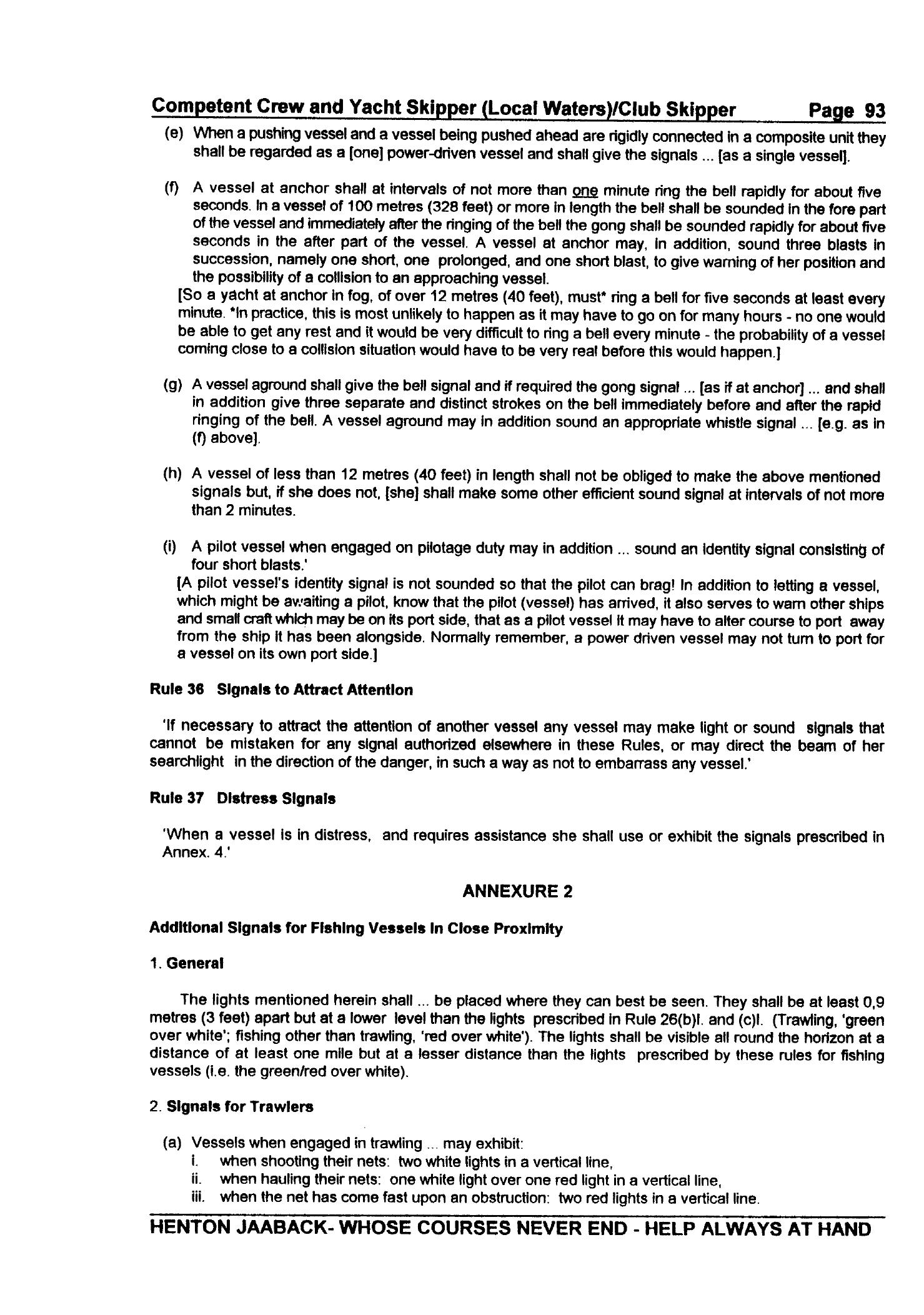 RYA Competent Crew and Yacht Skipper — страница 102