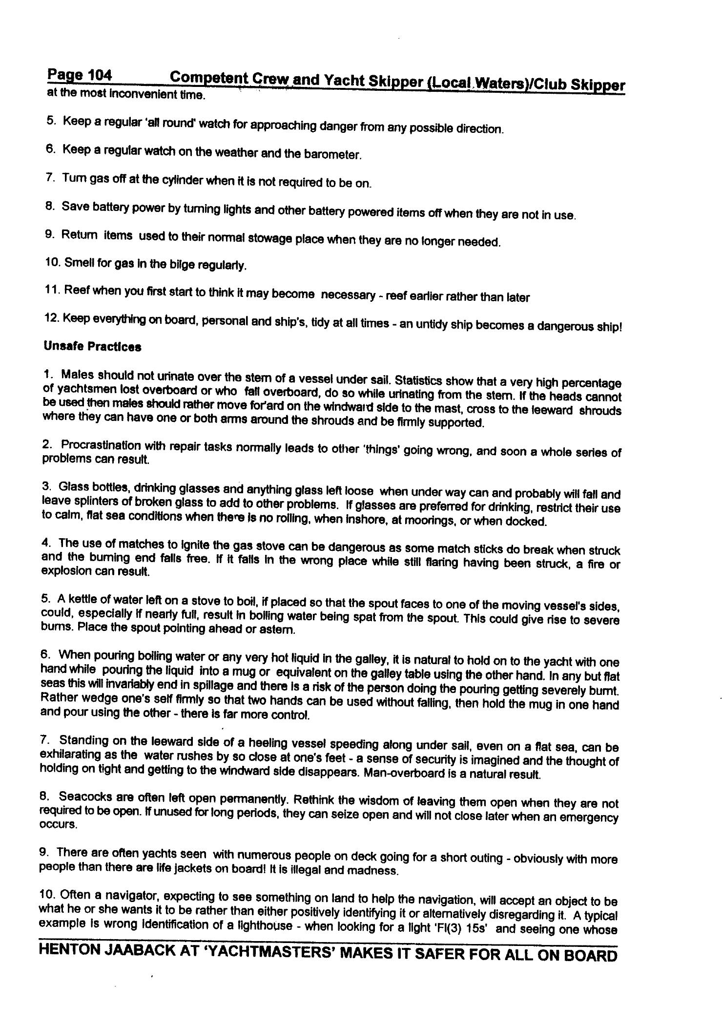 RYA Competent Crew and Yacht Skipper — страница 113