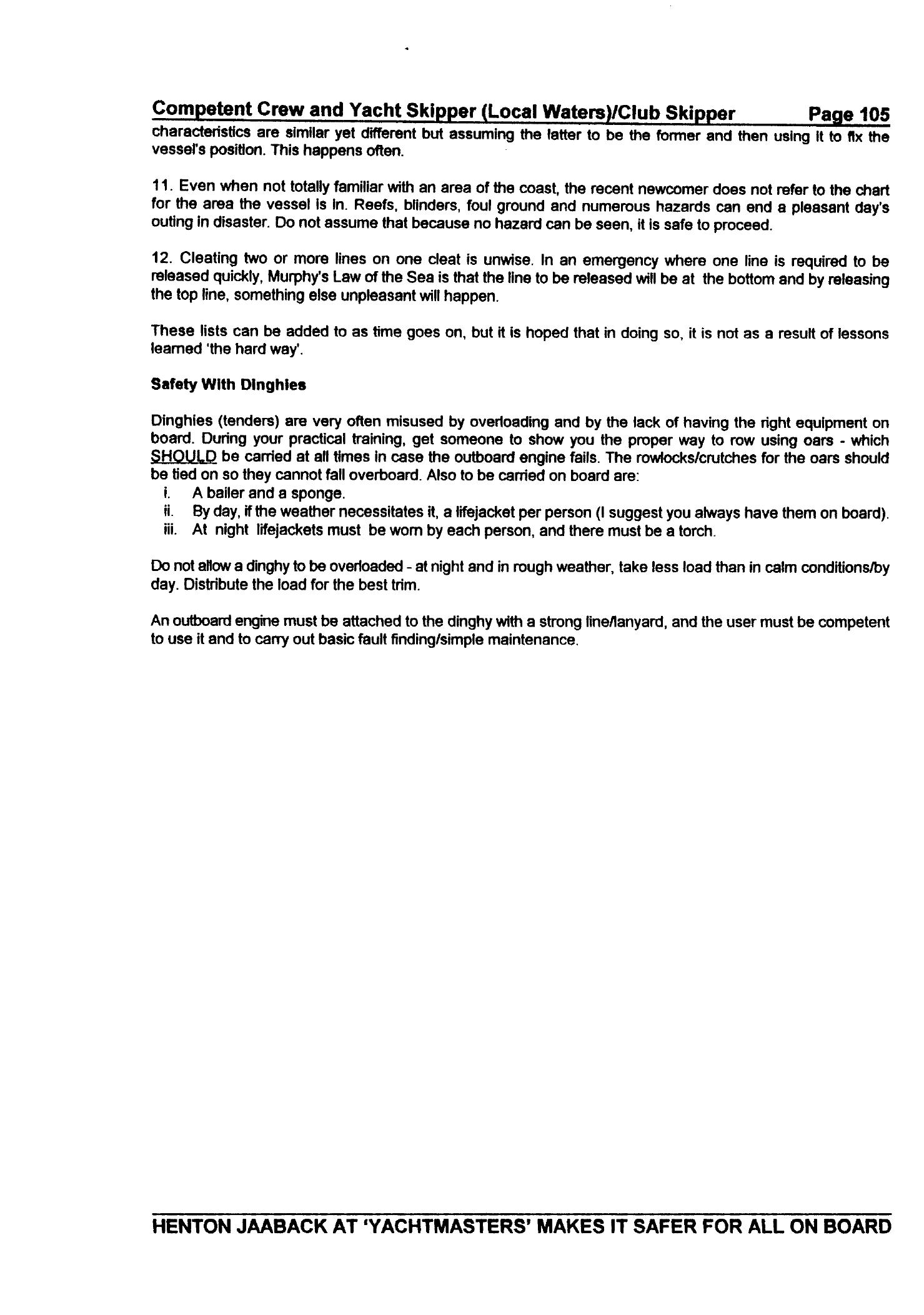 RYA Competent Crew and Yacht Skipper — страница 114