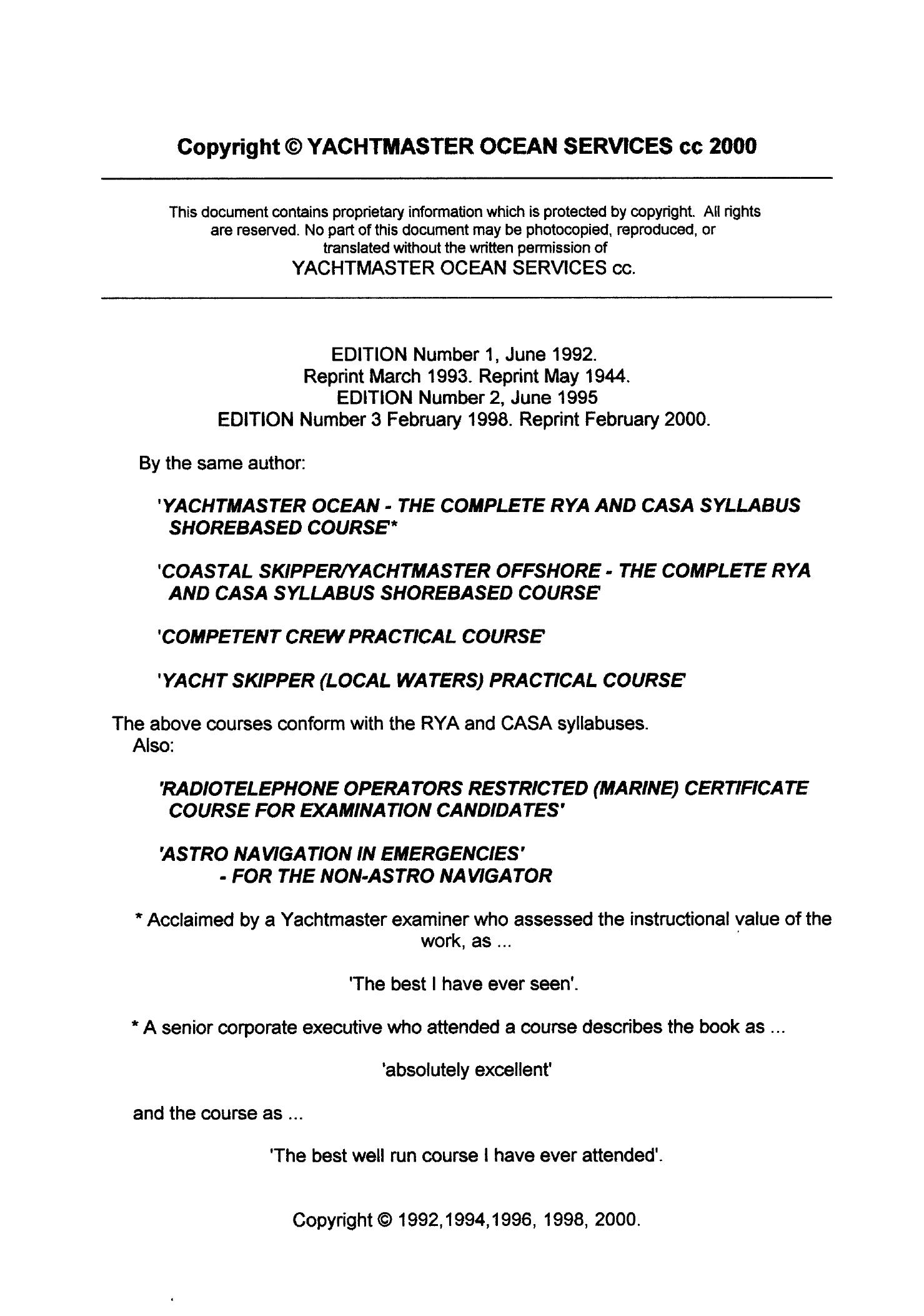 RYA Competent Crew and Yacht Skipper — страница 2