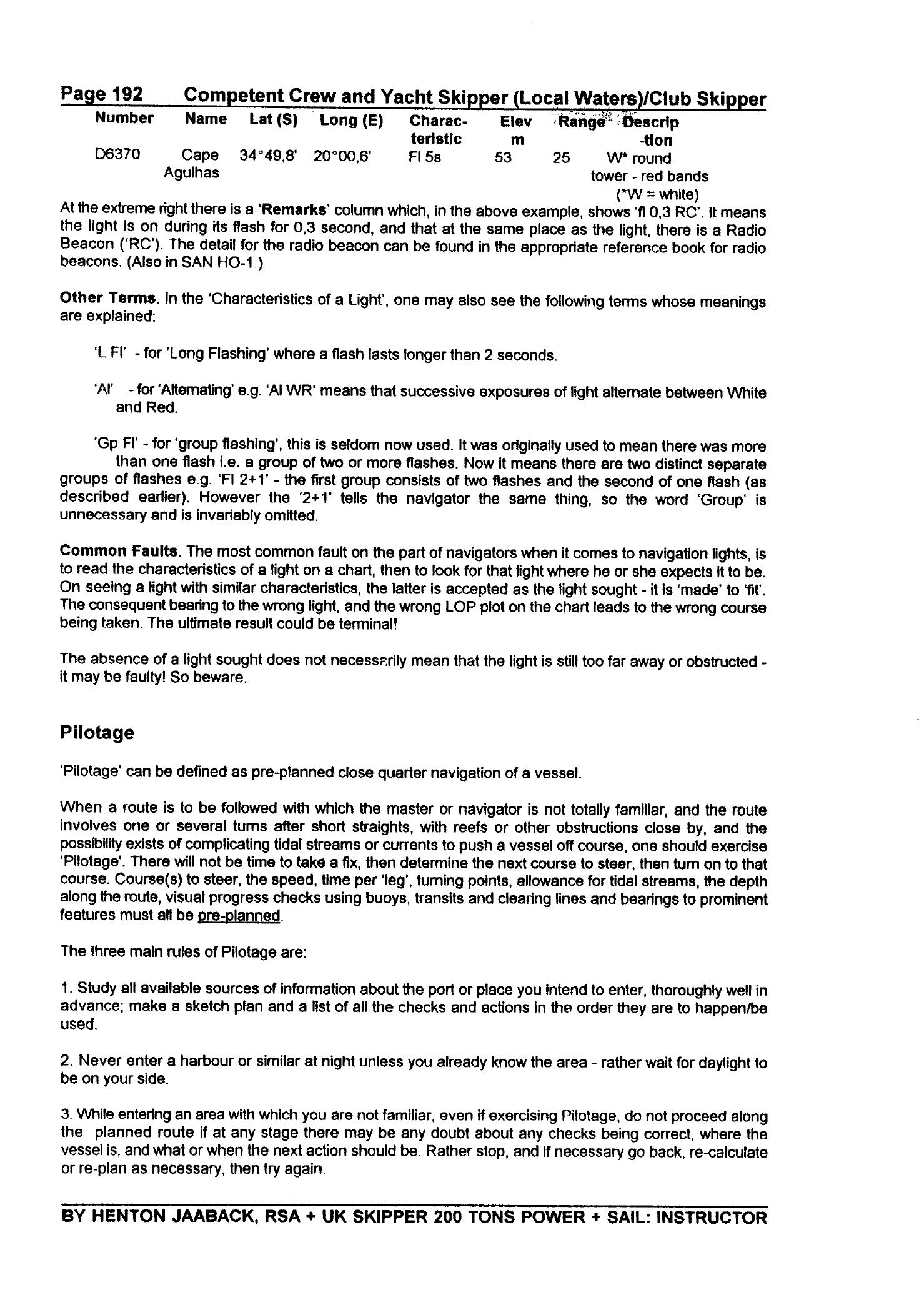 RYA Competent Crew and Yacht Skipper — страница 201