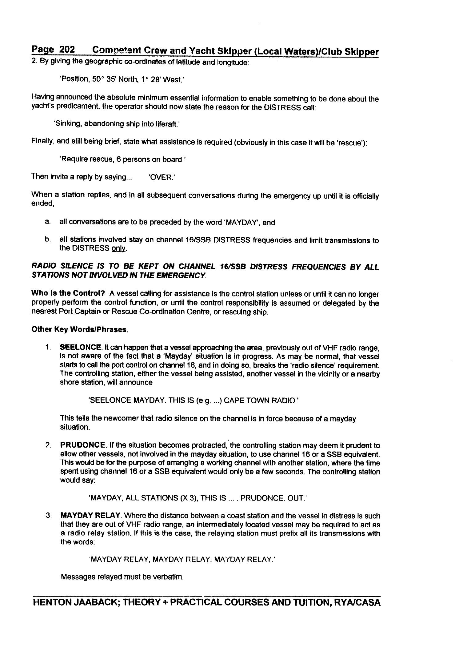 RYA Competent Crew and Yacht Skipper — страница 211