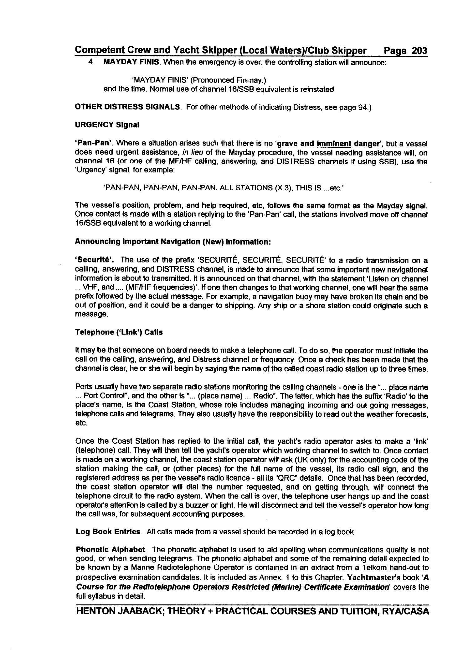 RYA Competent Crew and Yacht Skipper — страница 212