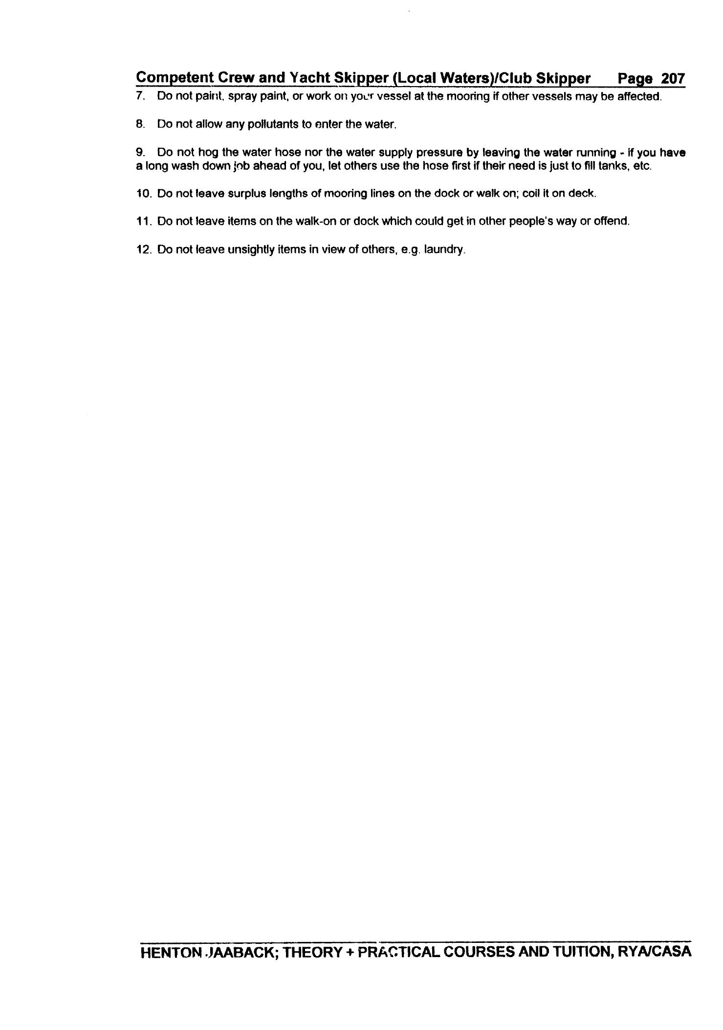 RYA Competent Crew and Yacht Skipper — страница 216