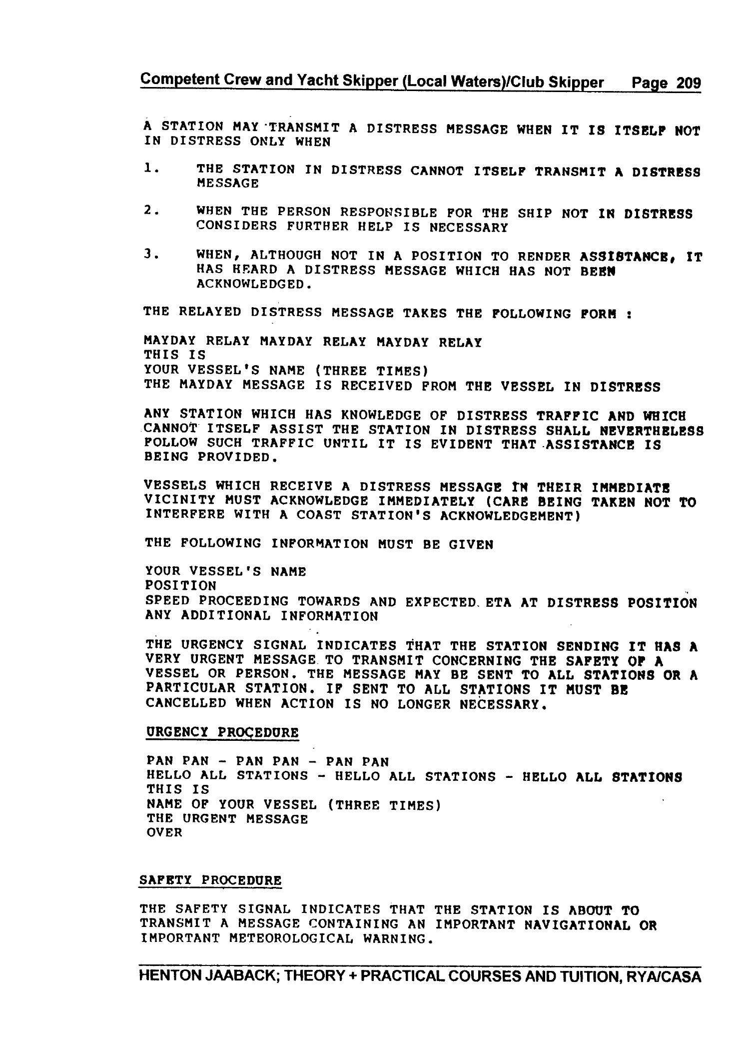 RYA Competent Crew and Yacht Skipper — страница 218