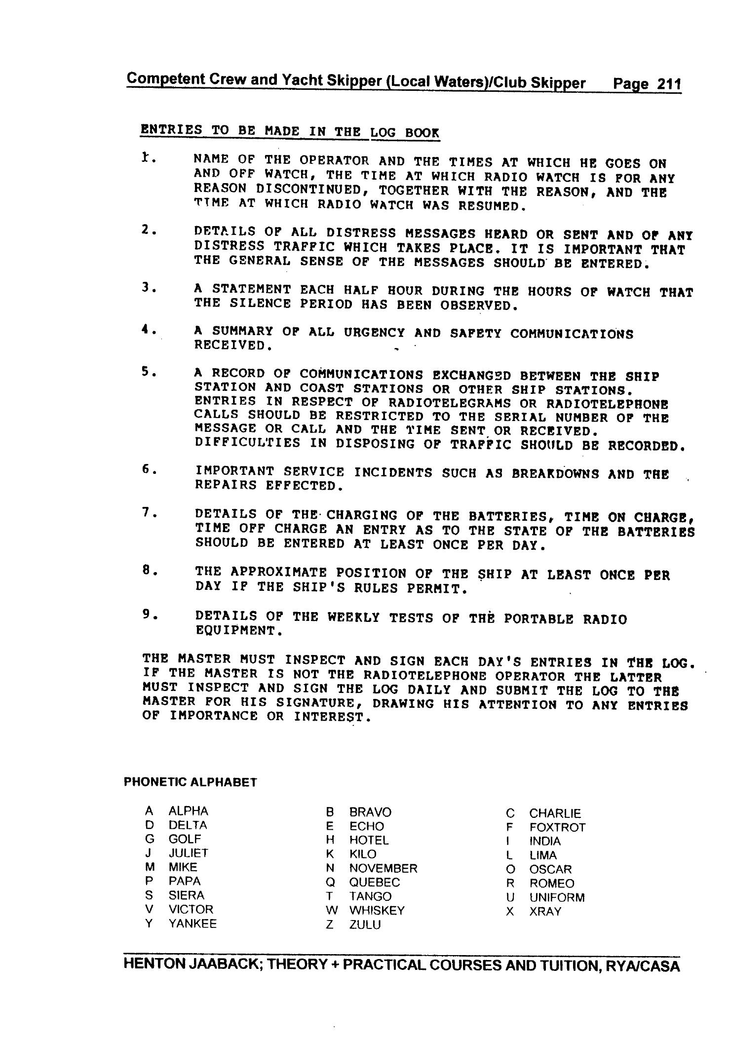 RYA Competent Crew and Yacht Skipper — страница 220