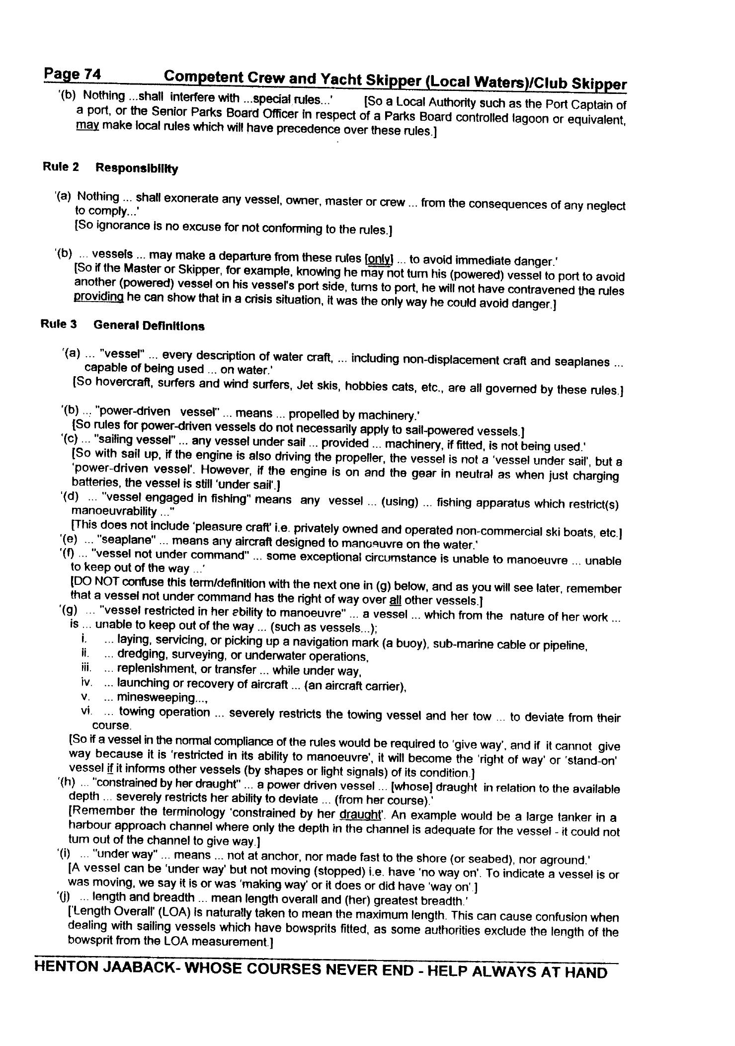 RYA Competent Crew and Yacht Skipper — страница 83