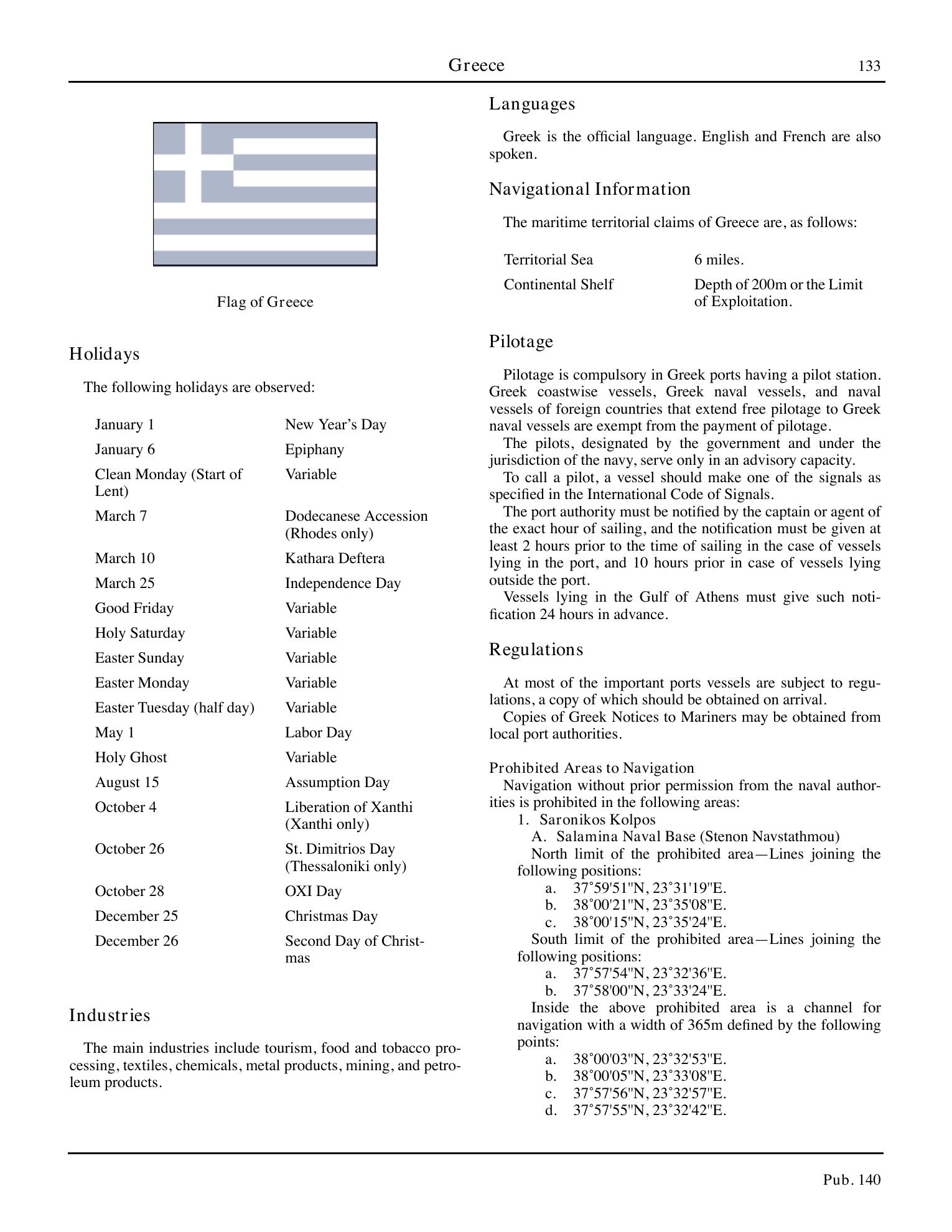 Sailing Directions (Planning Guide) North Atlantic Ocean, Baltic Sea, North Sea, and the Mediterranean Sea — страница 144