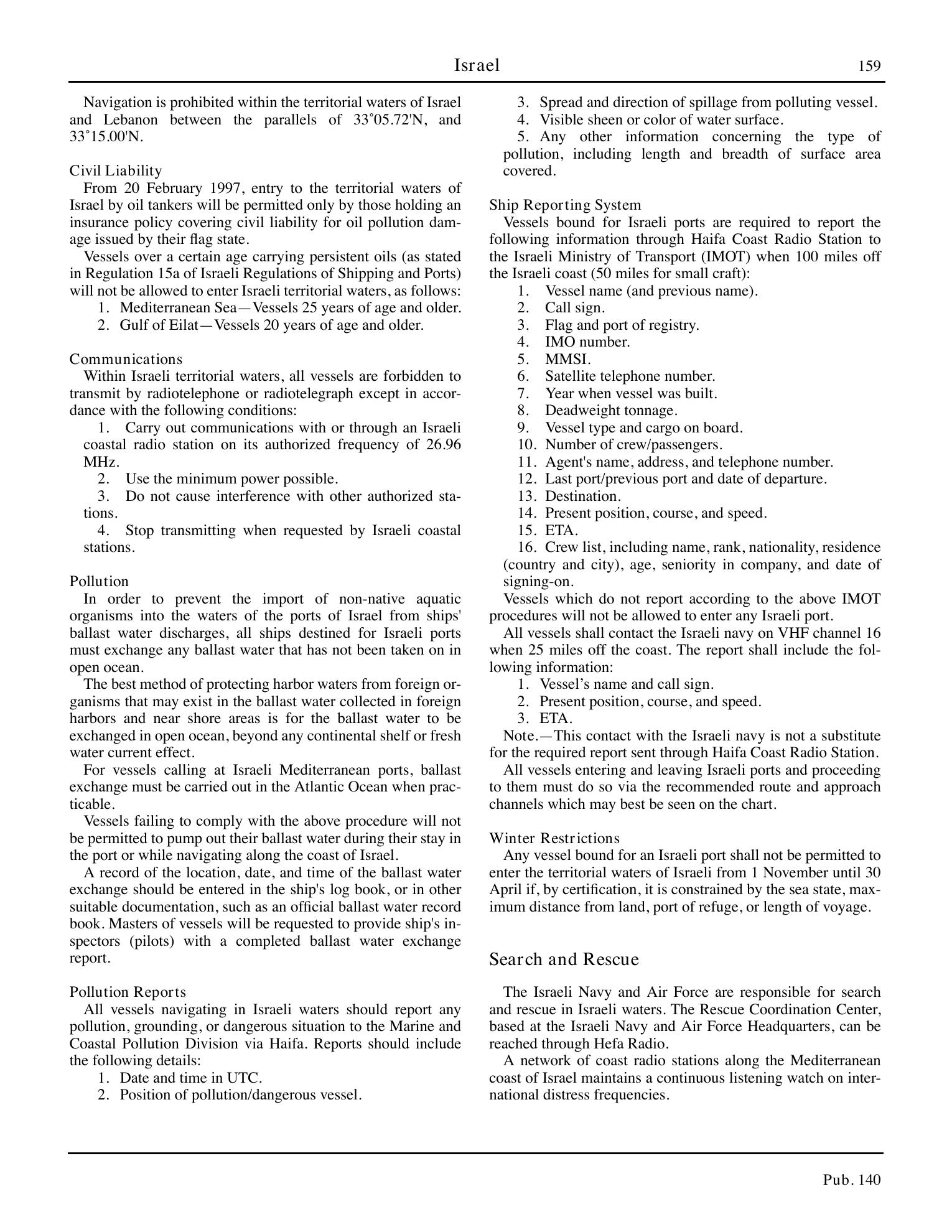 Sailing Directions (Planning Guide) North Atlantic Ocean, Baltic Sea, North Sea, and the Mediterranean Sea — страница 170