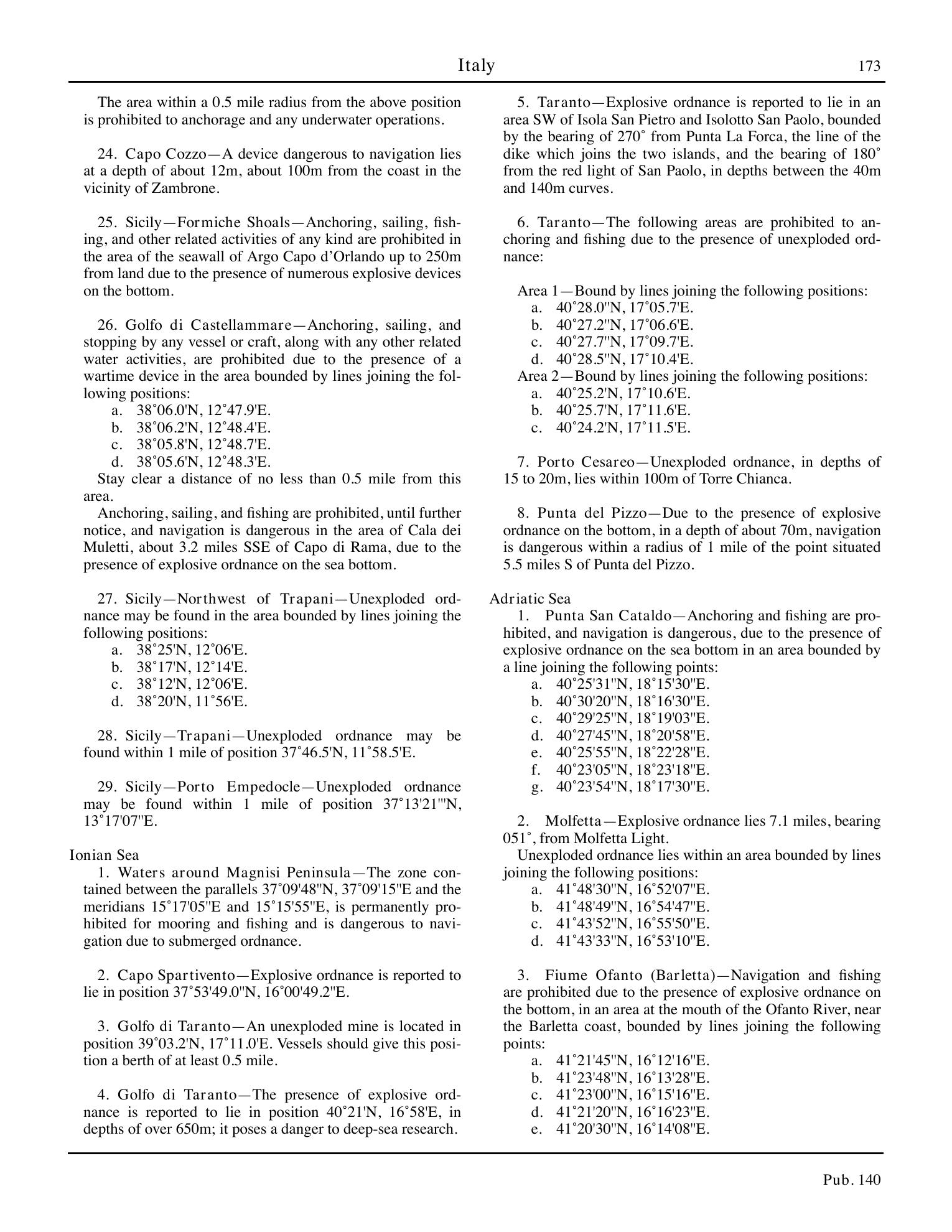 Sailing Directions (Planning Guide) North Atlantic Ocean, Baltic Sea, North Sea, and the Mediterranean Sea — страница 184