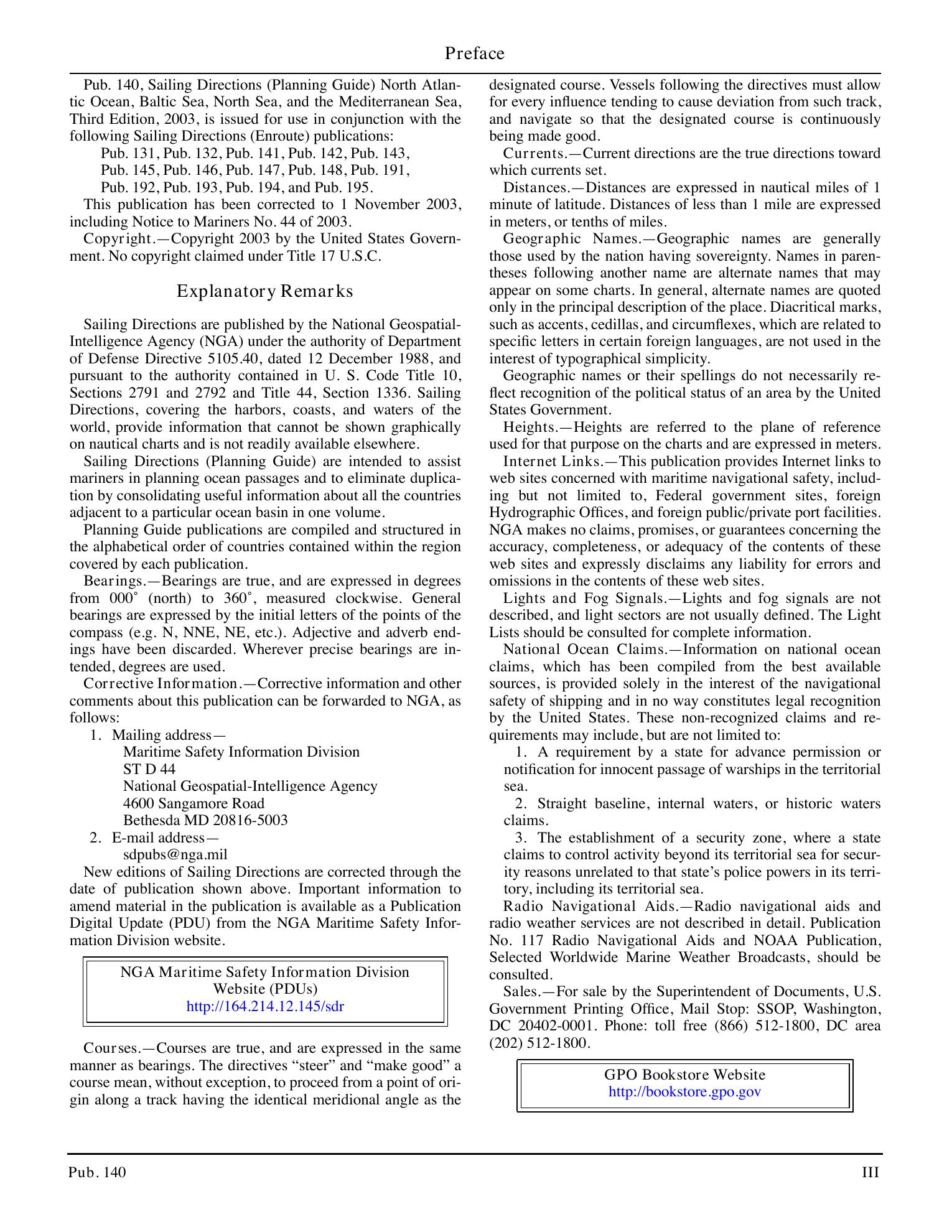 Sailing Directions (Planning Guide) North Atlantic Ocean, Baltic Sea, North Sea, and the Mediterranean Sea — страница 2