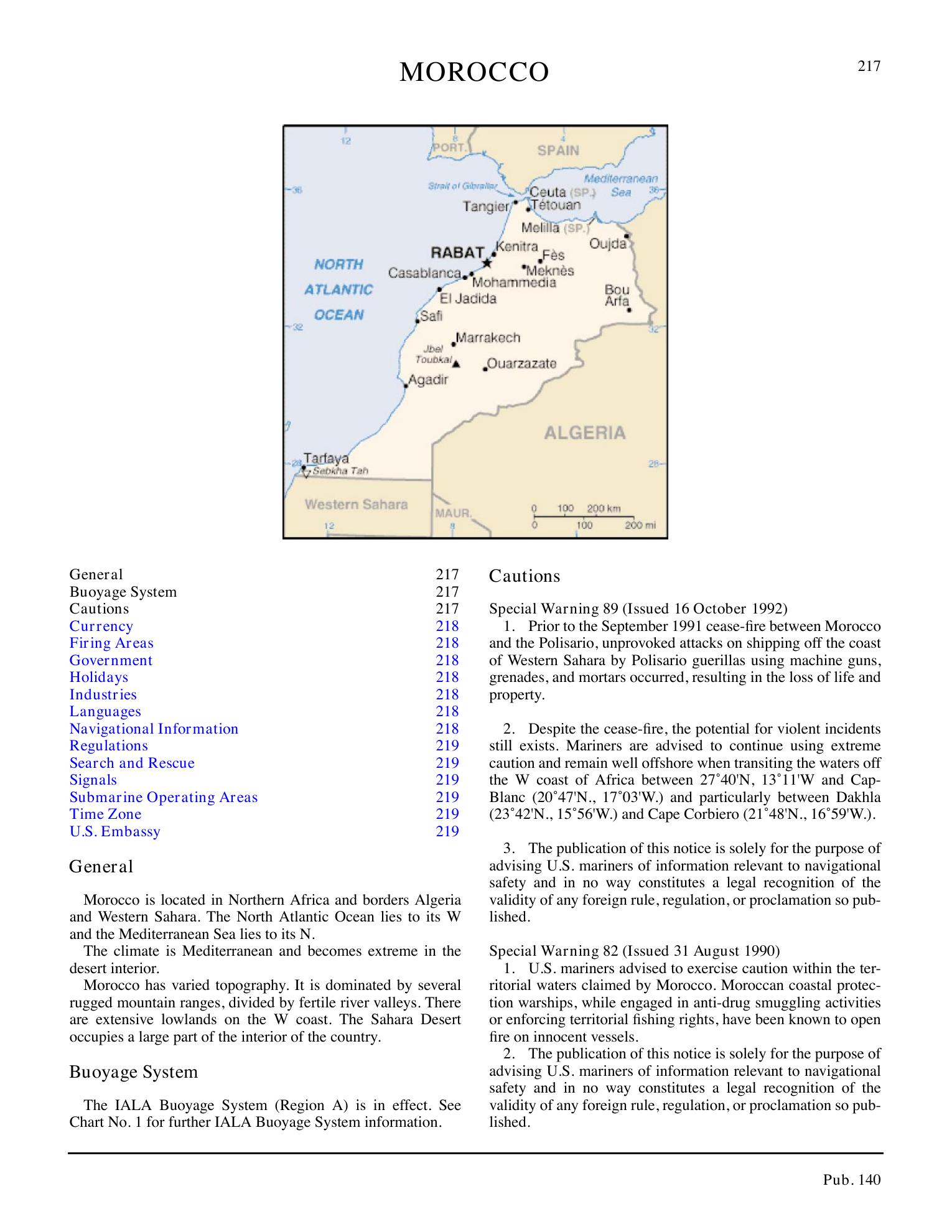 Sailing Directions (Planning Guide) North Atlantic Ocean, Baltic Sea, North Sea, and the Mediterranean Sea — страница 228