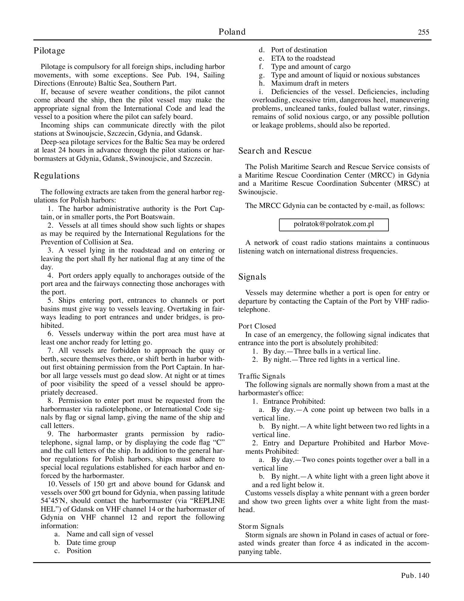 Sailing Directions (Planning Guide) North Atlantic Ocean, Baltic Sea, North Sea, and the Mediterranean Sea — страница 266