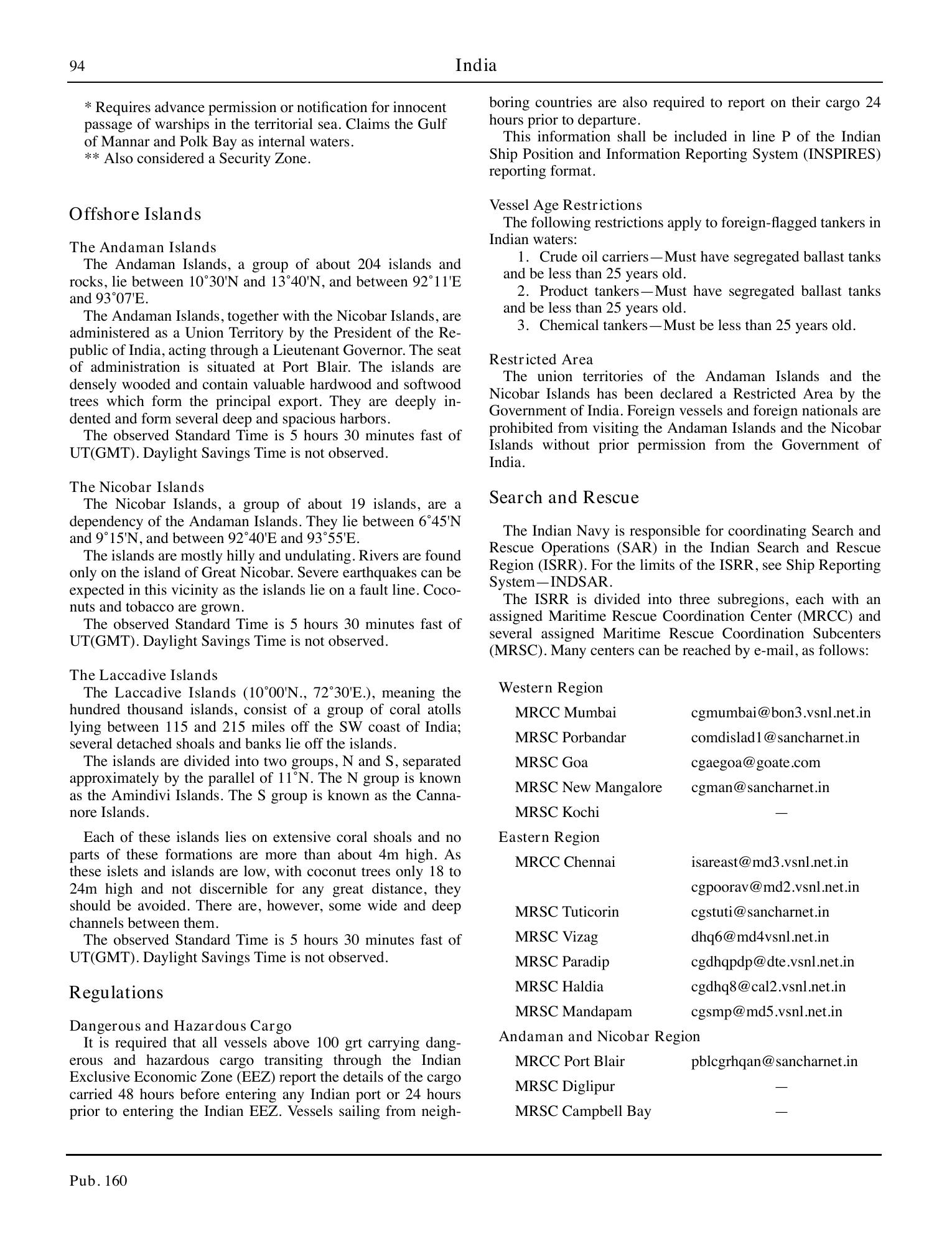 Sailing Directions (Planning Guide) South Atlantic Ocean and Indian Ocean — страница 105