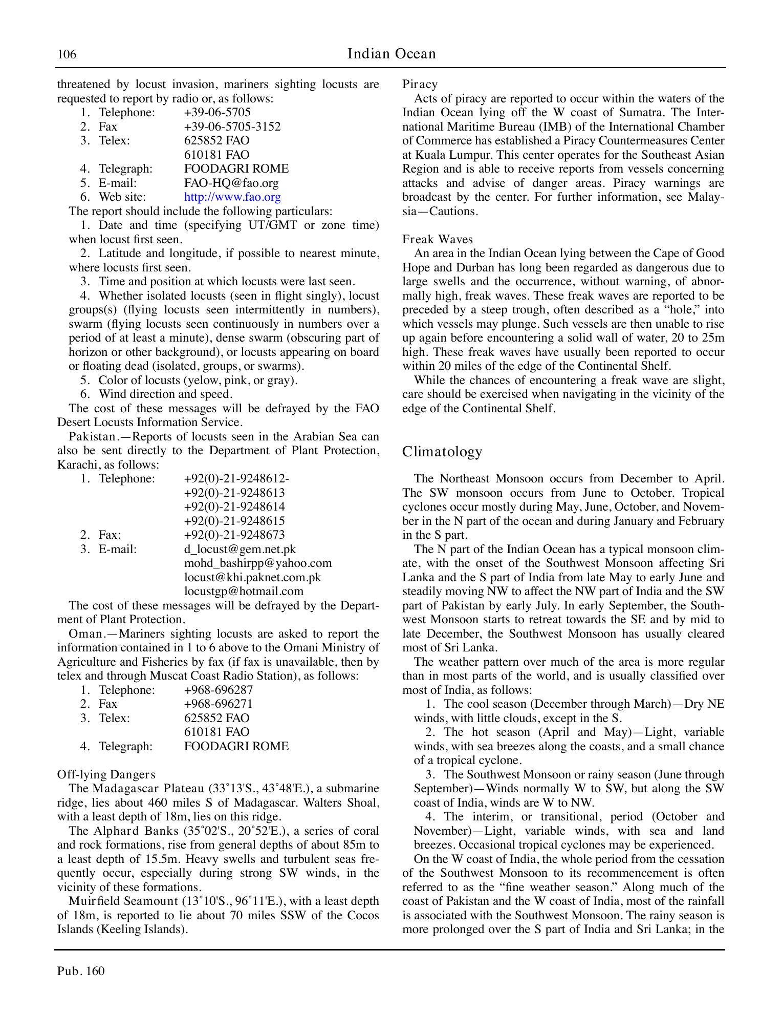 Sailing Directions (Planning Guide) South Atlantic Ocean and Indian Ocean — страница 117