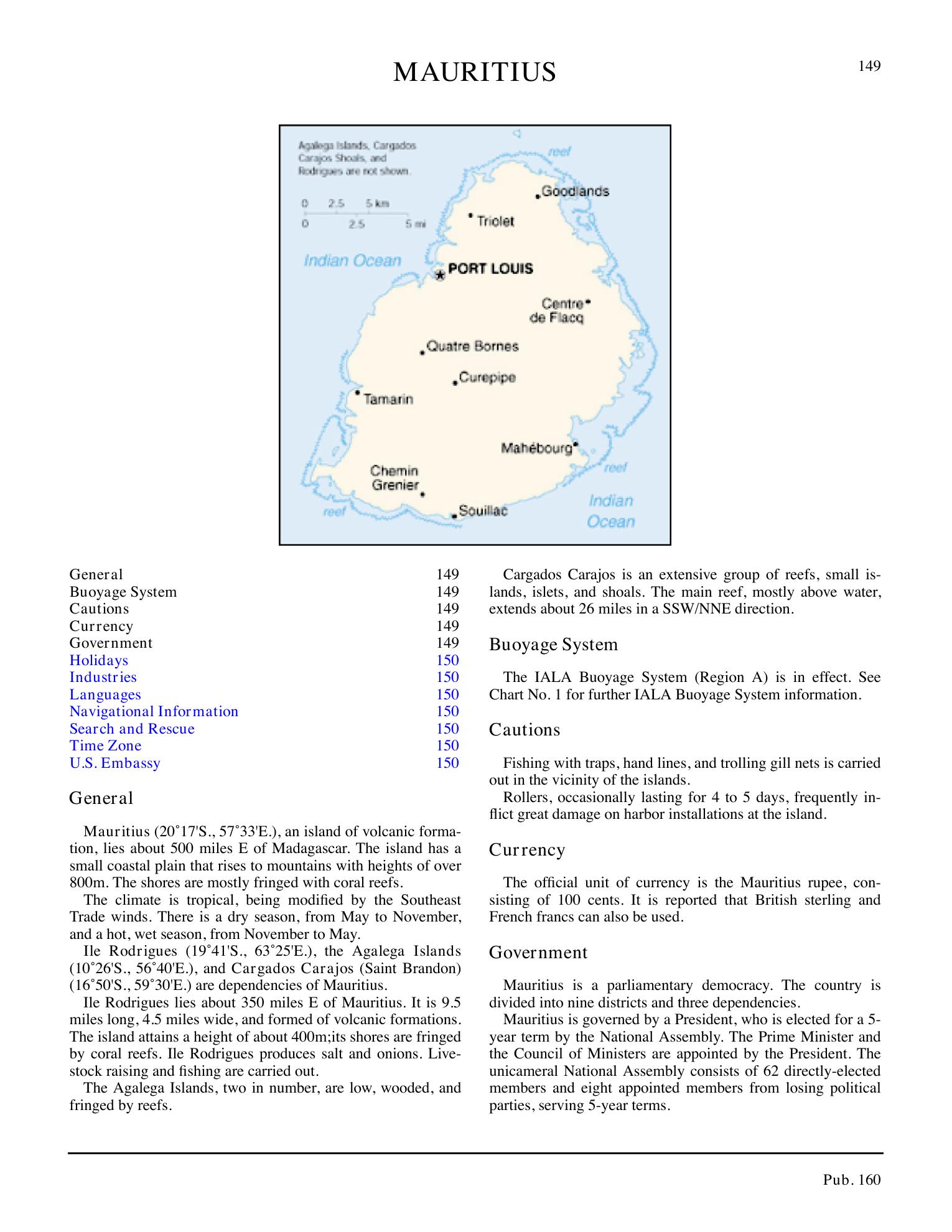 Sailing Directions (Planning Guide) South Atlantic Ocean and Indian Ocean — страница 160