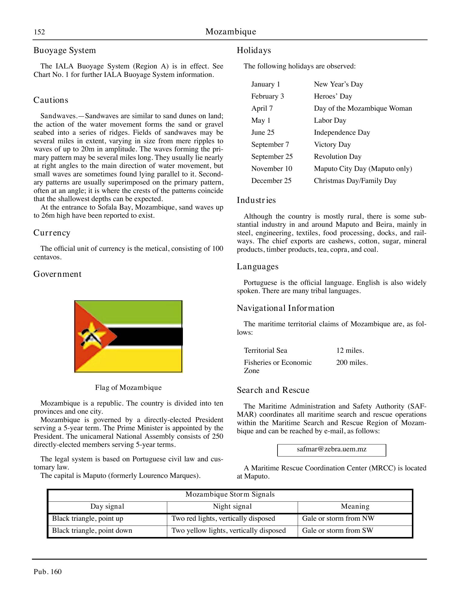 Sailing Directions (Planning Guide) South Atlantic Ocean and Indian Ocean — страница 163