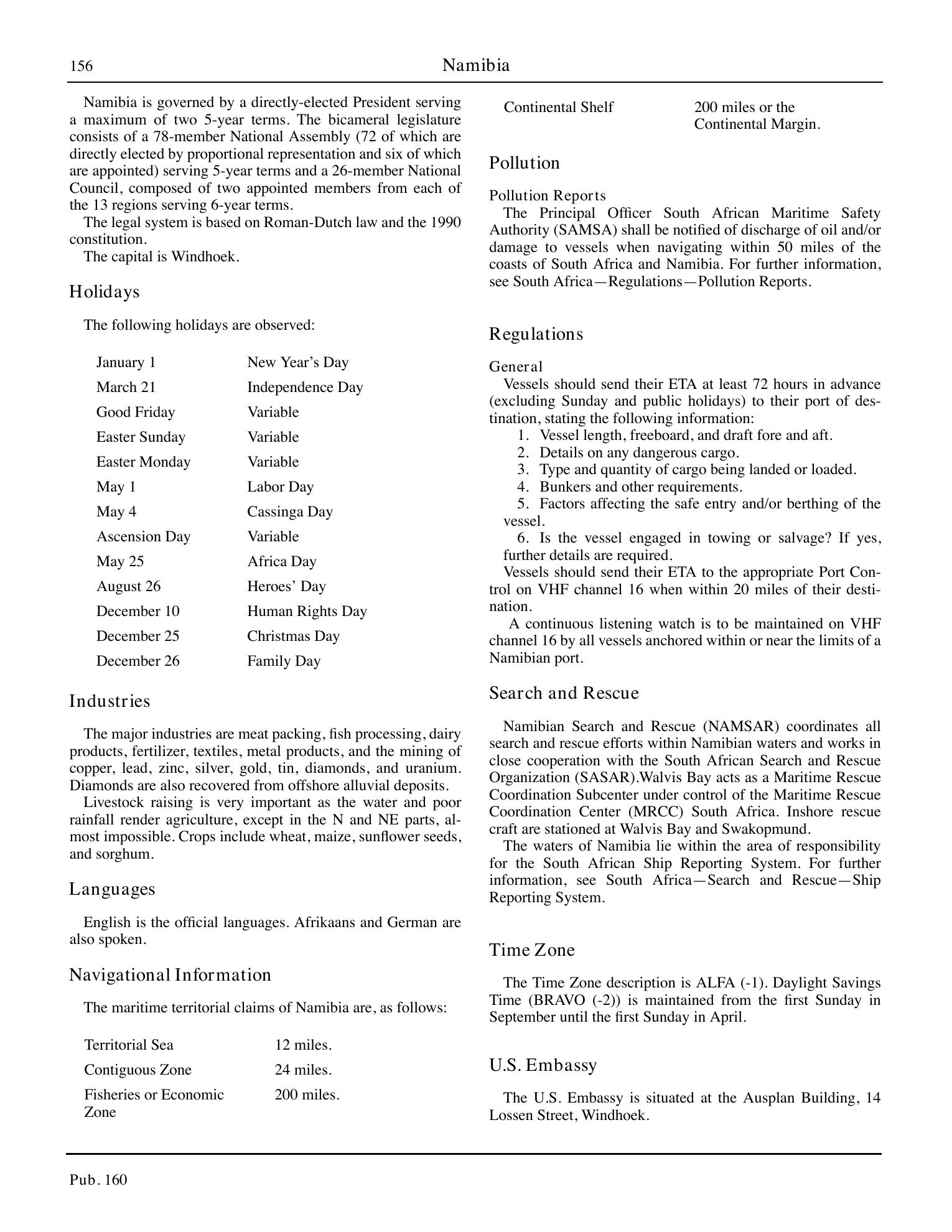 Sailing Directions (Planning Guide) South Atlantic Ocean and Indian Ocean — страница 167