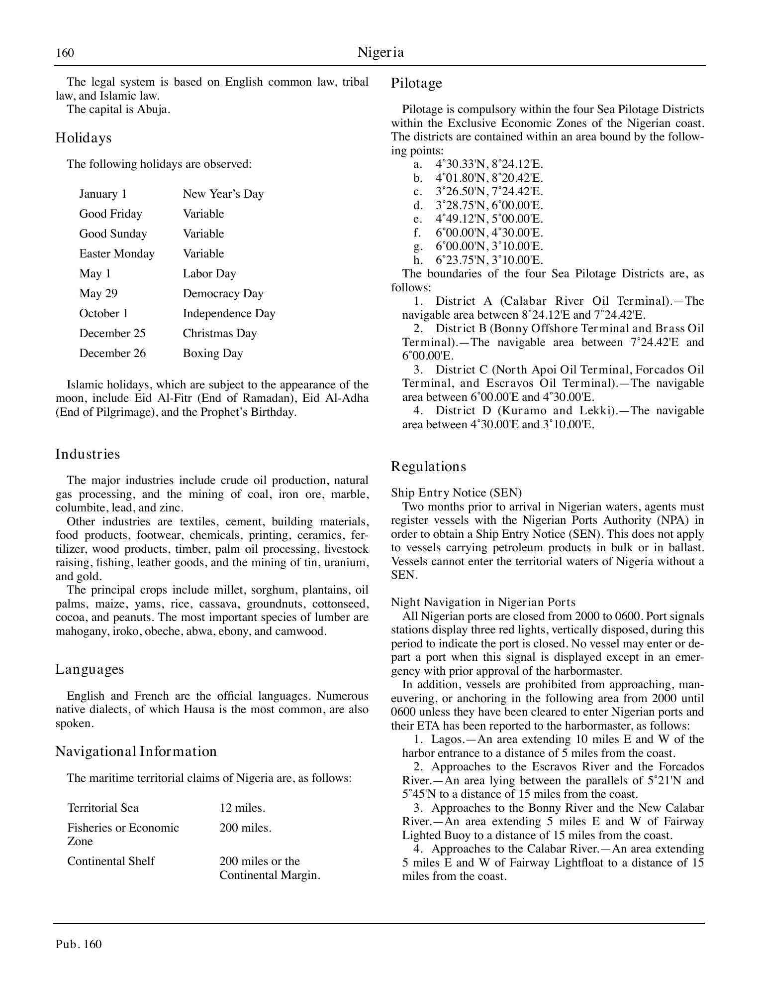 Sailing Directions (Planning Guide) South Atlantic Ocean and Indian Ocean — страница 171