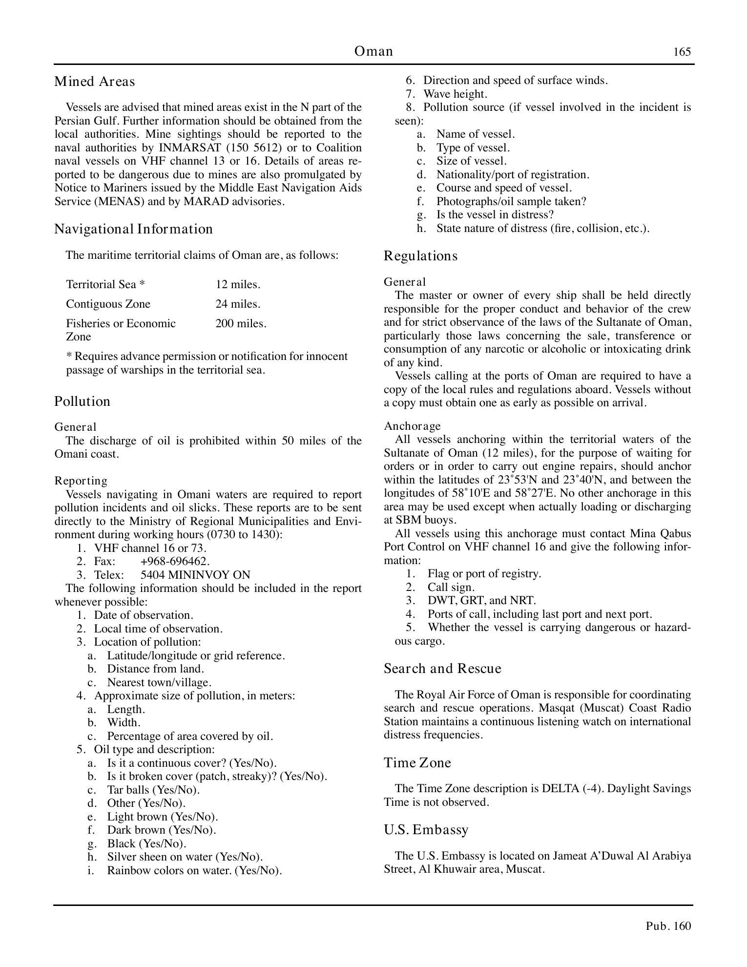 Sailing Directions (Planning Guide) South Atlantic Ocean and Indian Ocean — страница 176