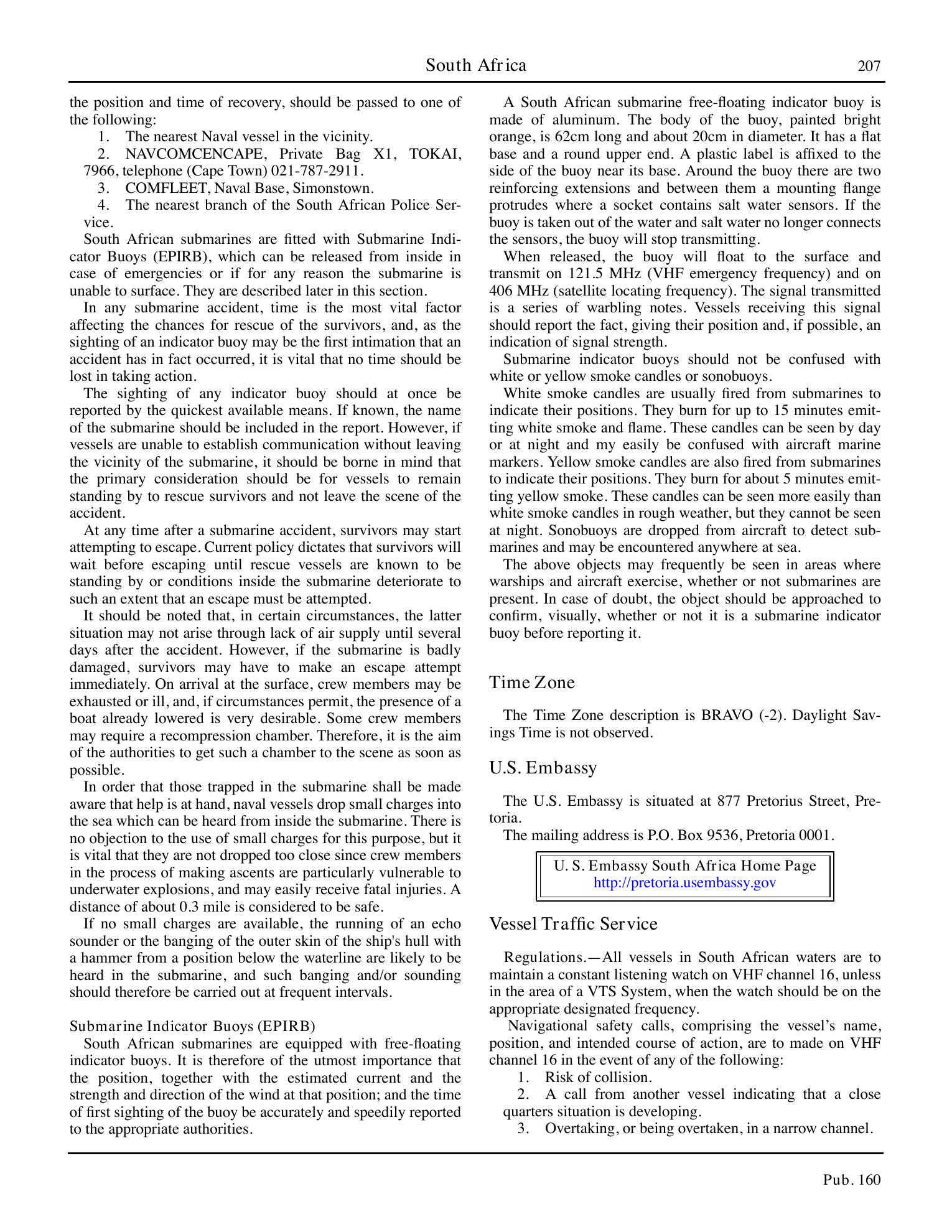 Sailing Directions (Planning Guide) South Atlantic Ocean and Indian Ocean — страница 218